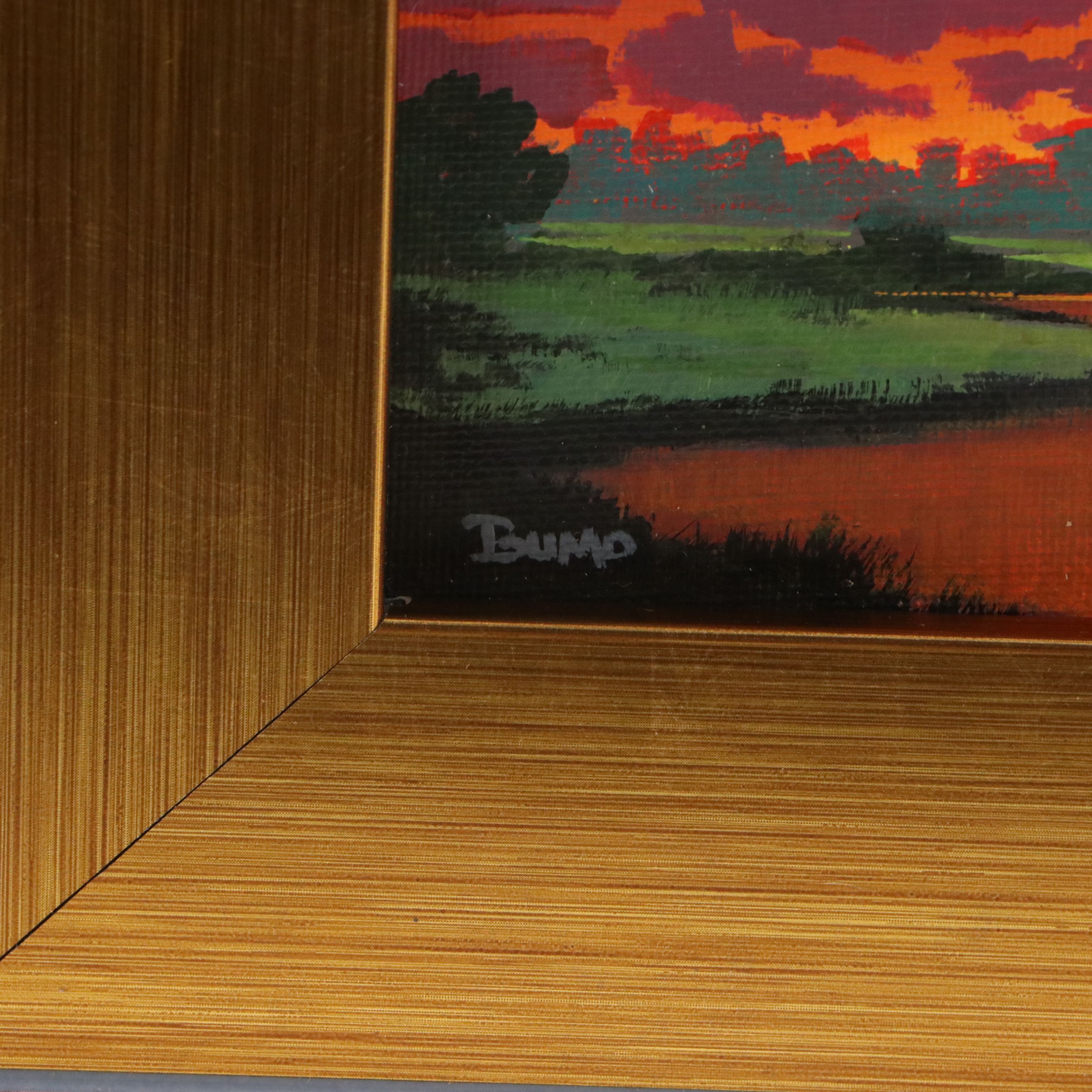 Douglas “Bumo” Johnpeer Acrylic Sunset Landscape Painting, 2024