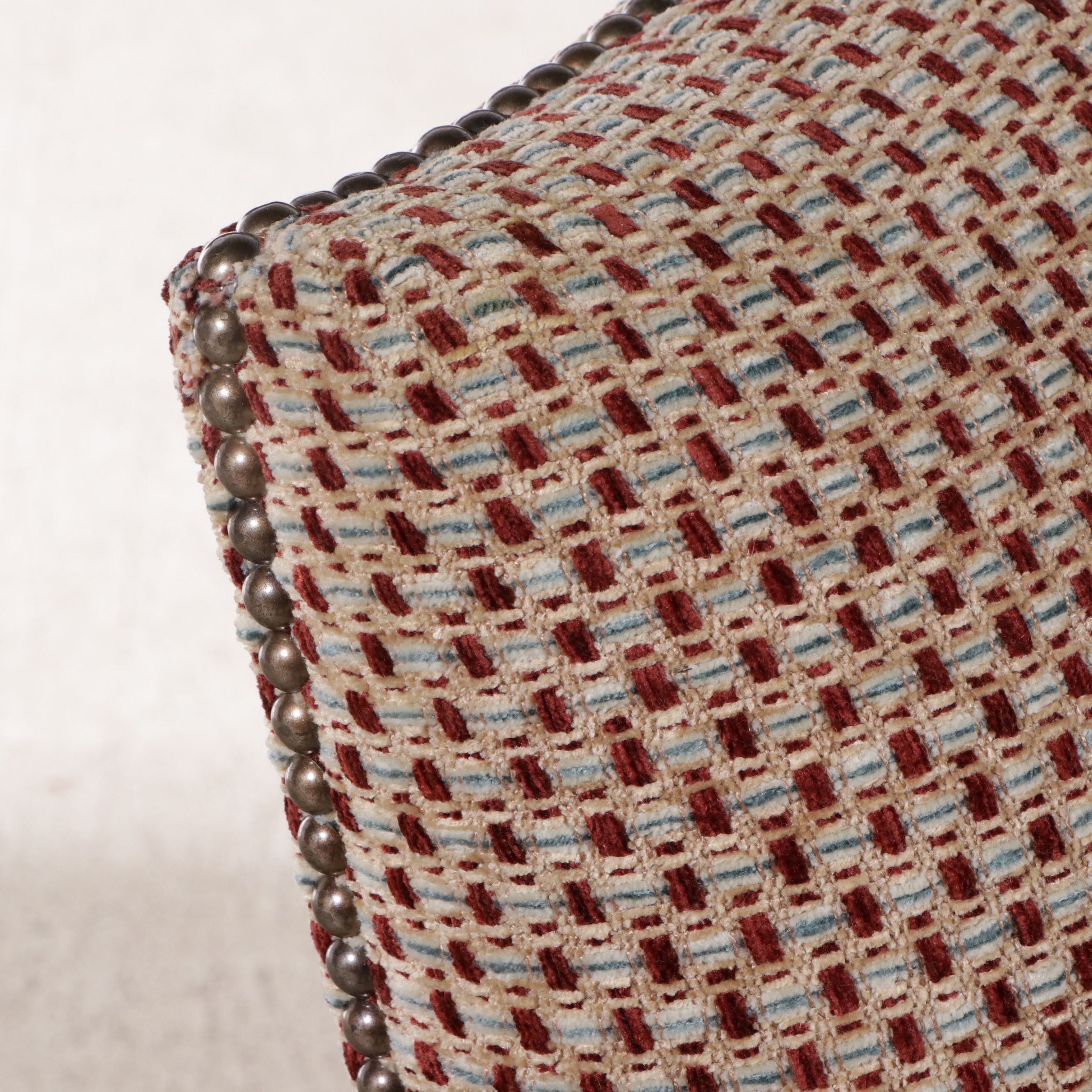 Georgian Style Upholstered Maple Finish Lolling Chair