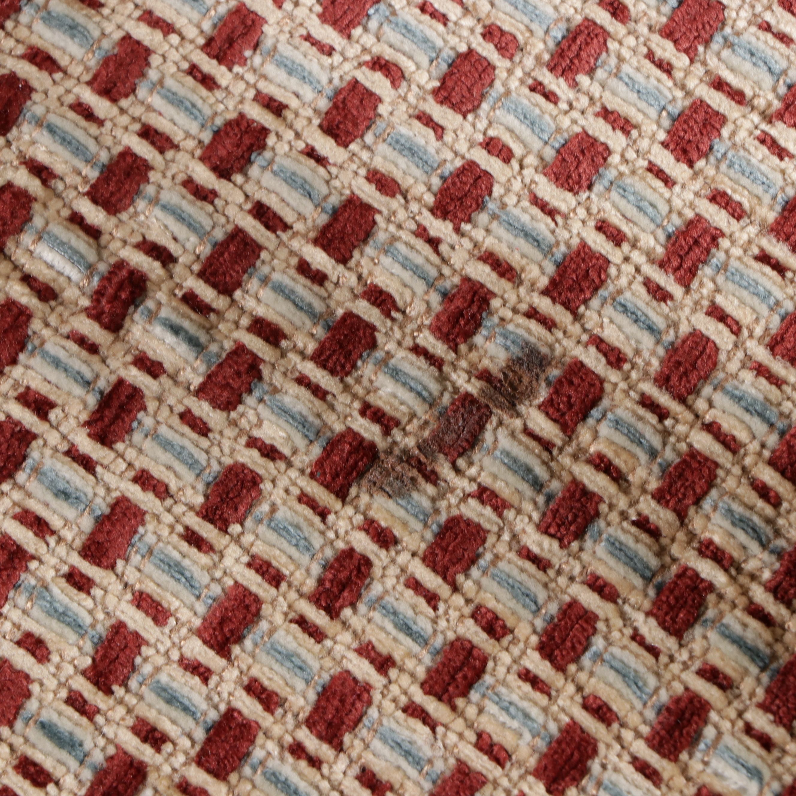 Georgian Style Upholstered Maple Finish Lolling Chair