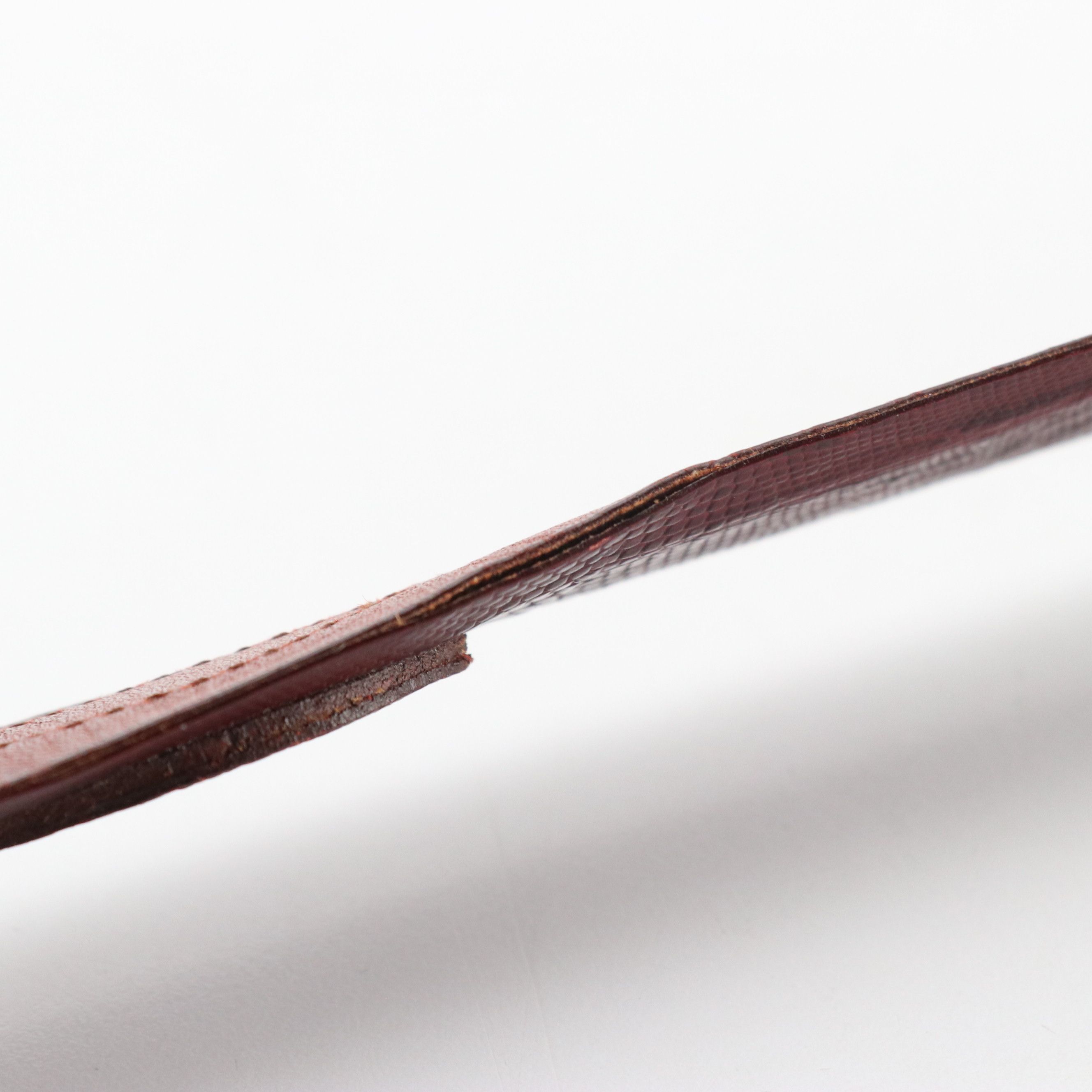 Signed Sterling Silver Buckle Set on Tom Taylor Lizard Skin Belt