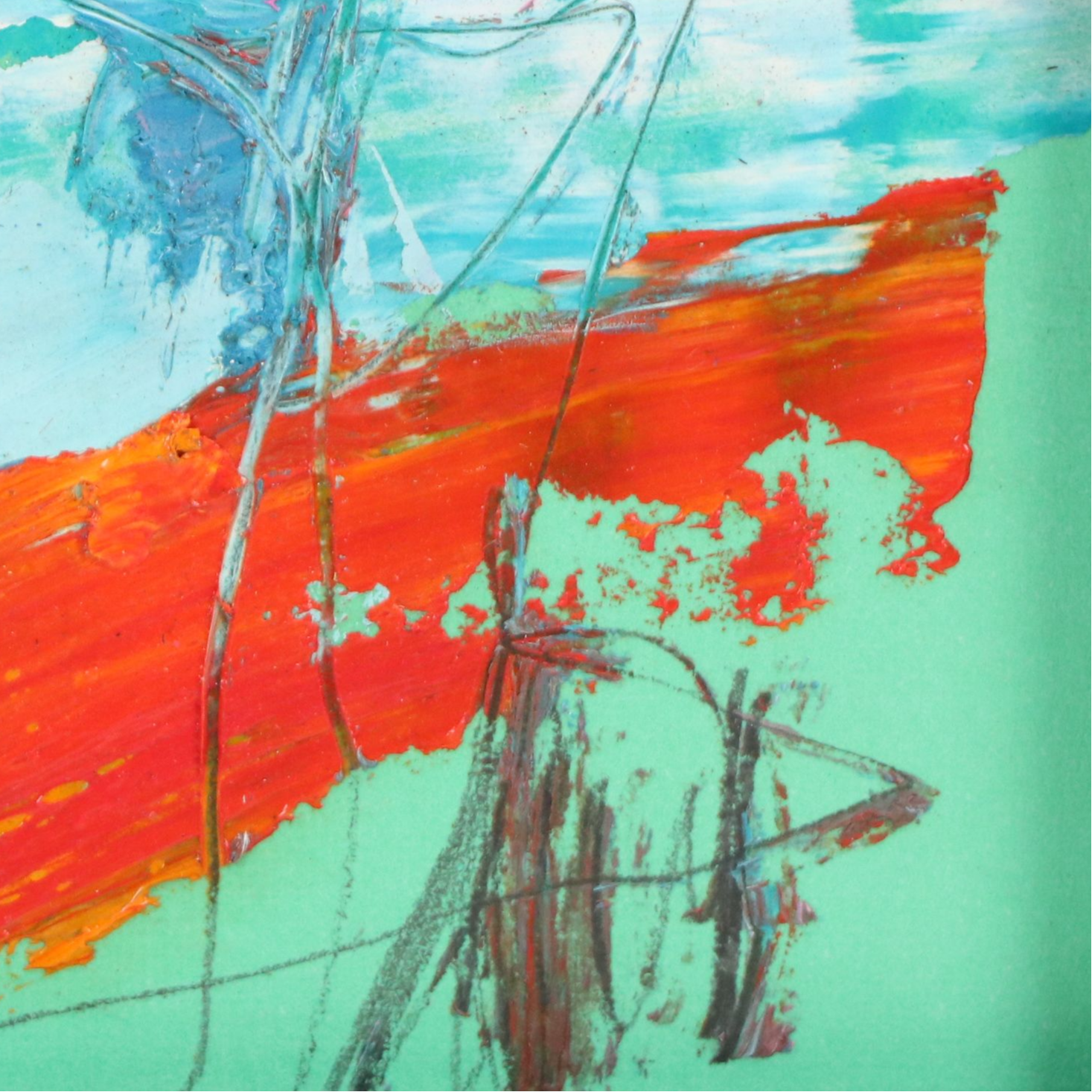 Abstract Floral Still Life Oil Painting, 21st Century