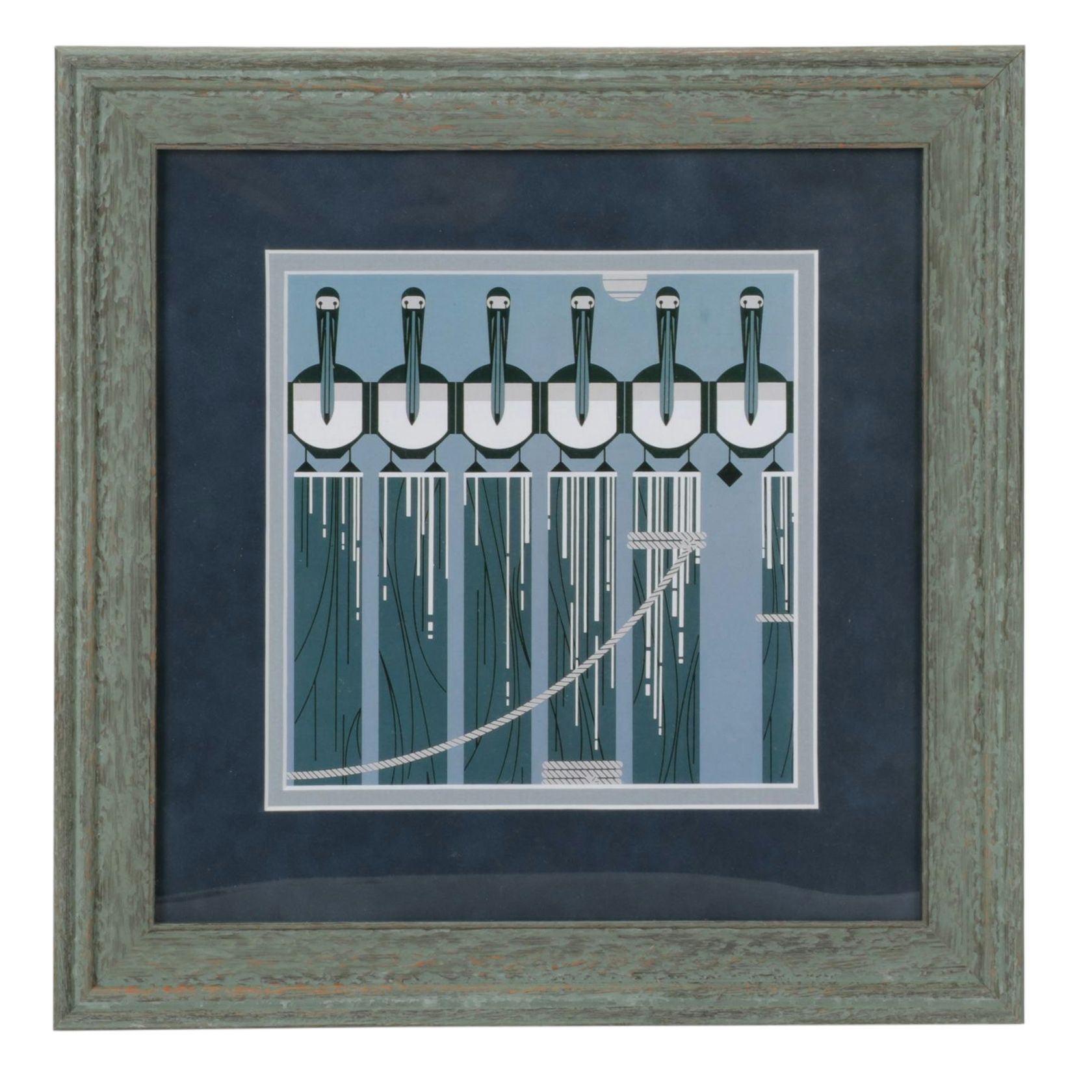 Offset Lithograph After Charley Harper "Pier Group"