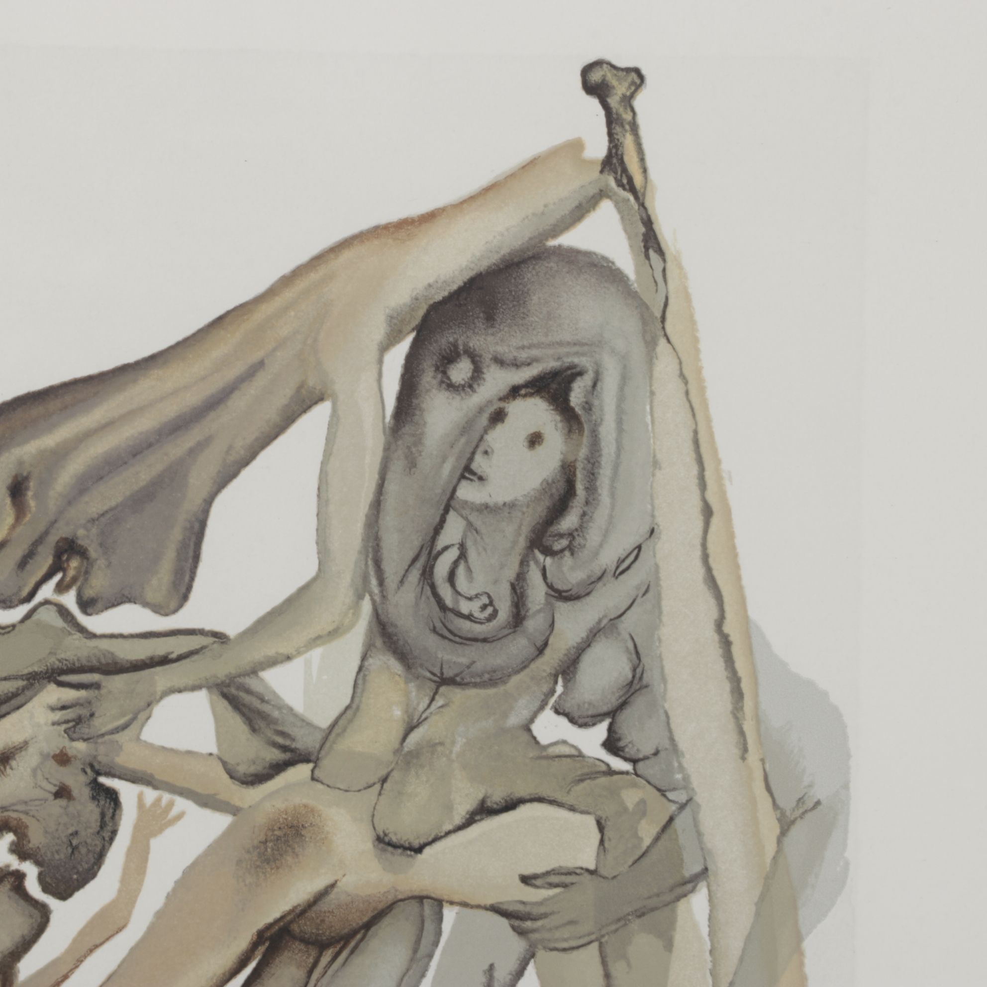 Salvador Dalí Wood Engraving "On the Edge of the Seventh Circle" 1960-64