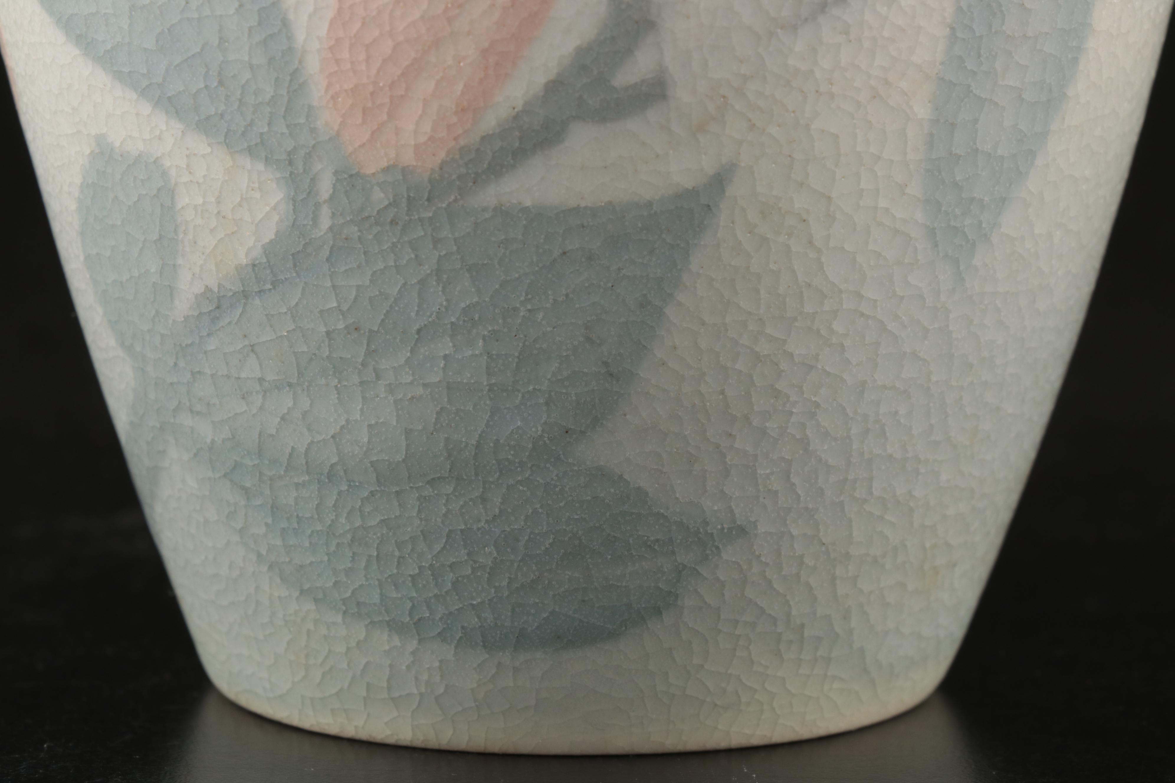 Rookwood Pottery Matte Glaze Floral Vellum Vase, 1906