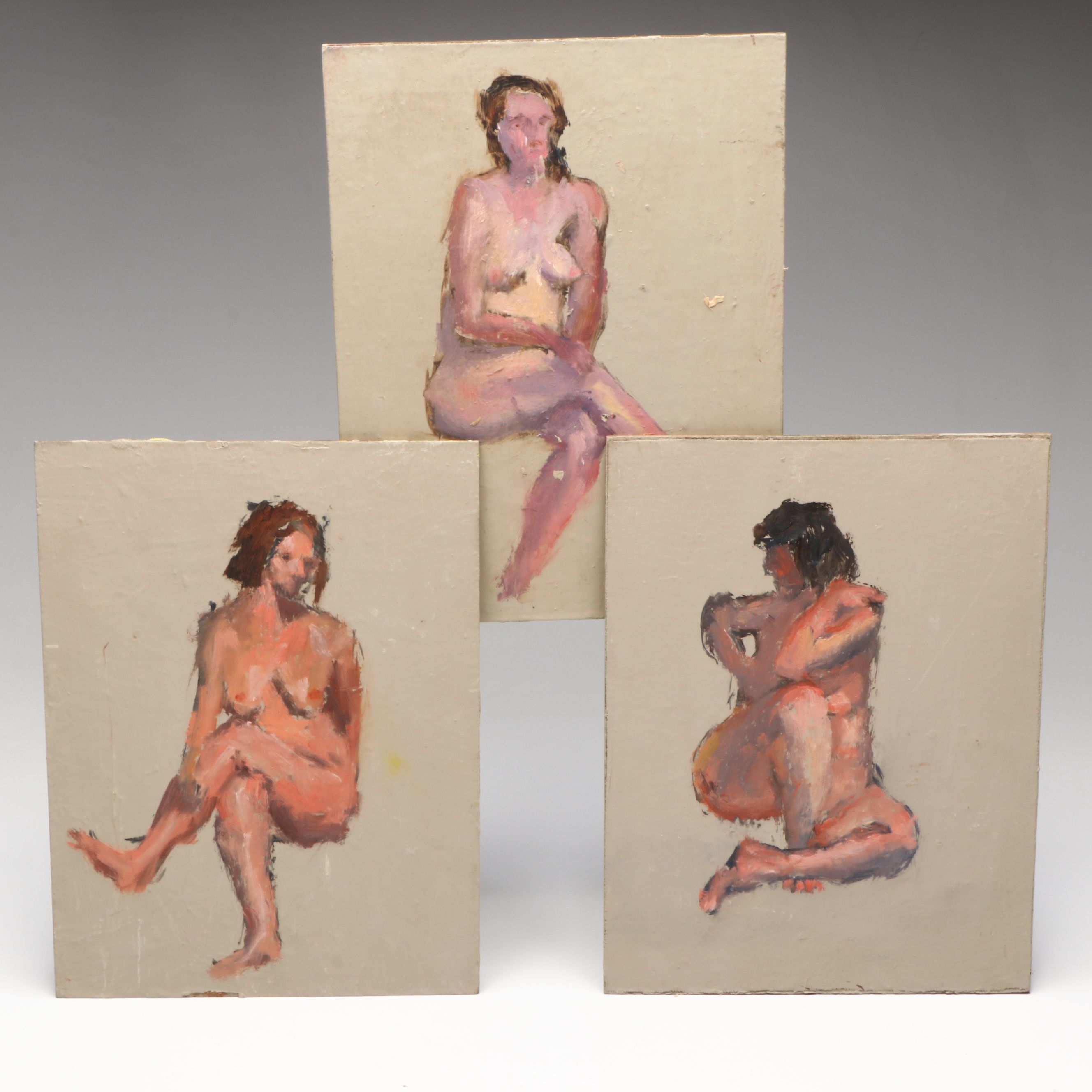 Richard Stalter Nude Figure Study Oil Paintings