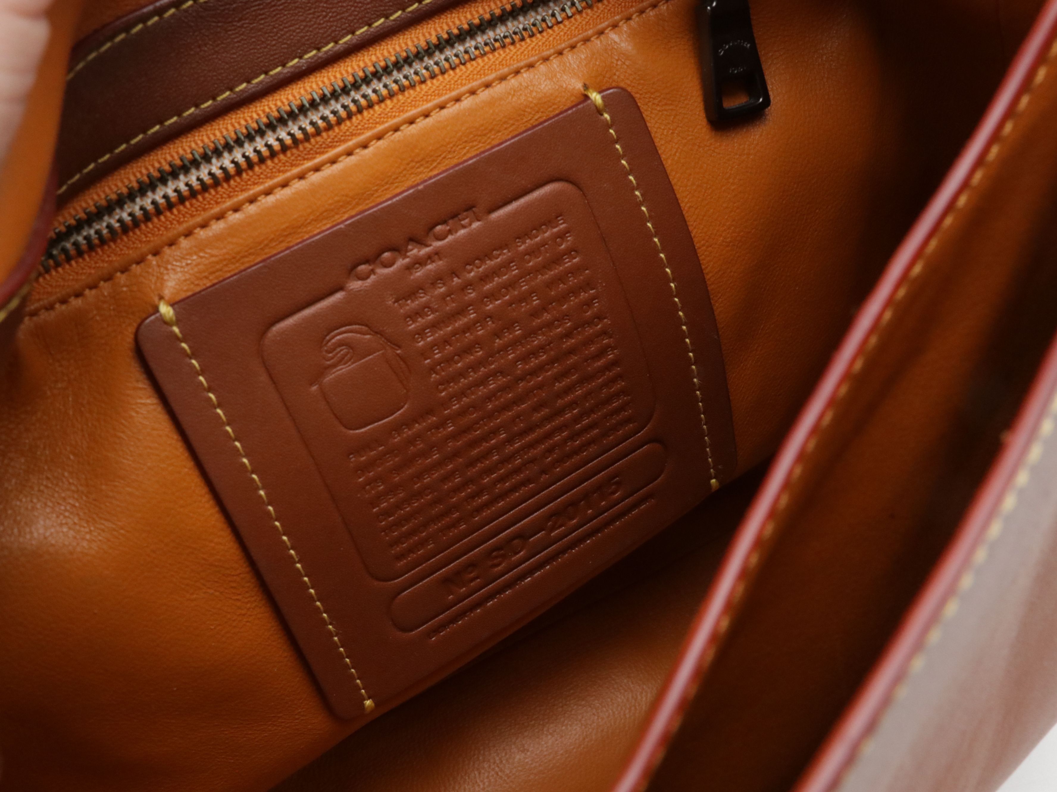 Coach Leather 1941 Saddle Bag Brown Glove Tanned, With Box