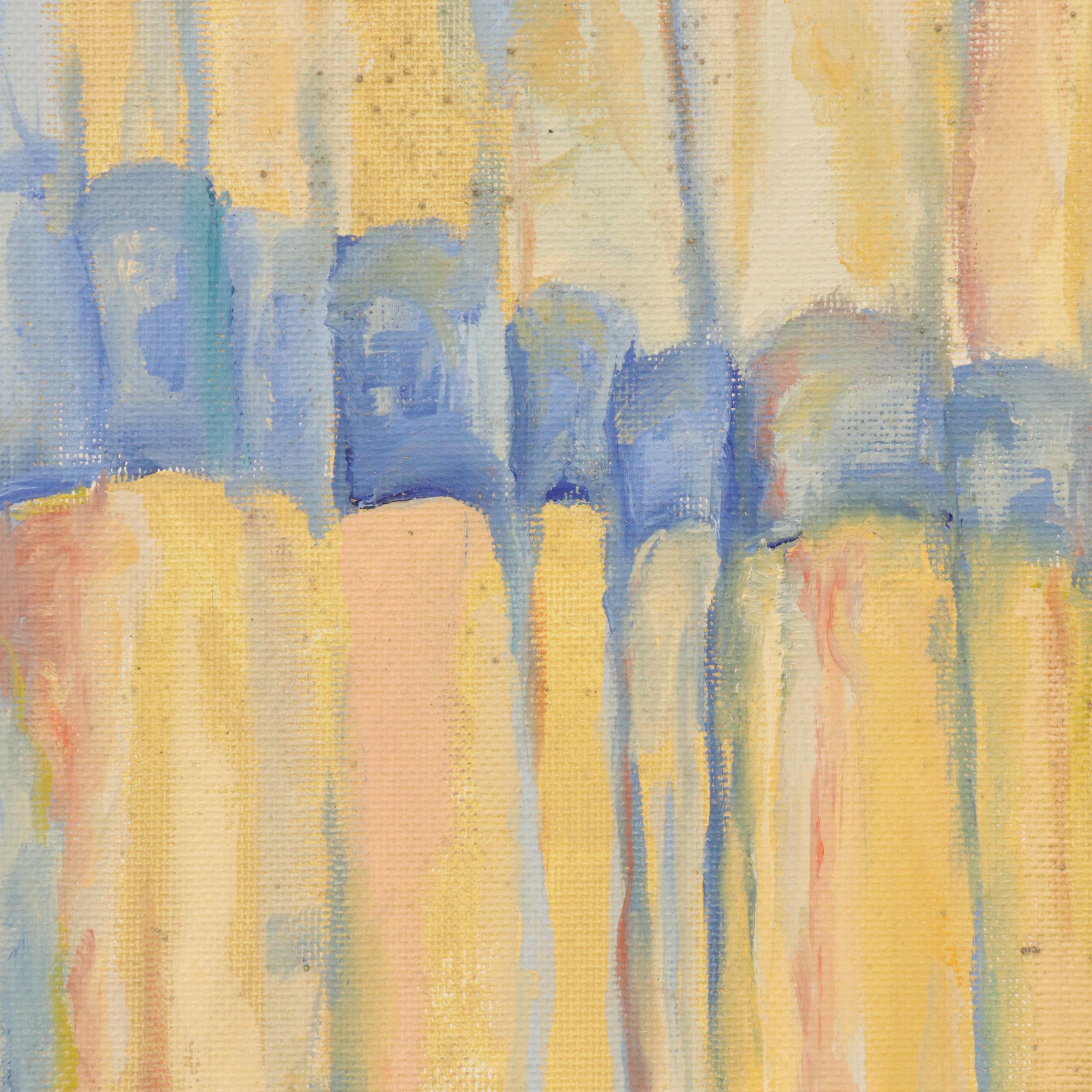 Set of Studies Including Stipple Painting After Claude Monet "Poppy Field..."