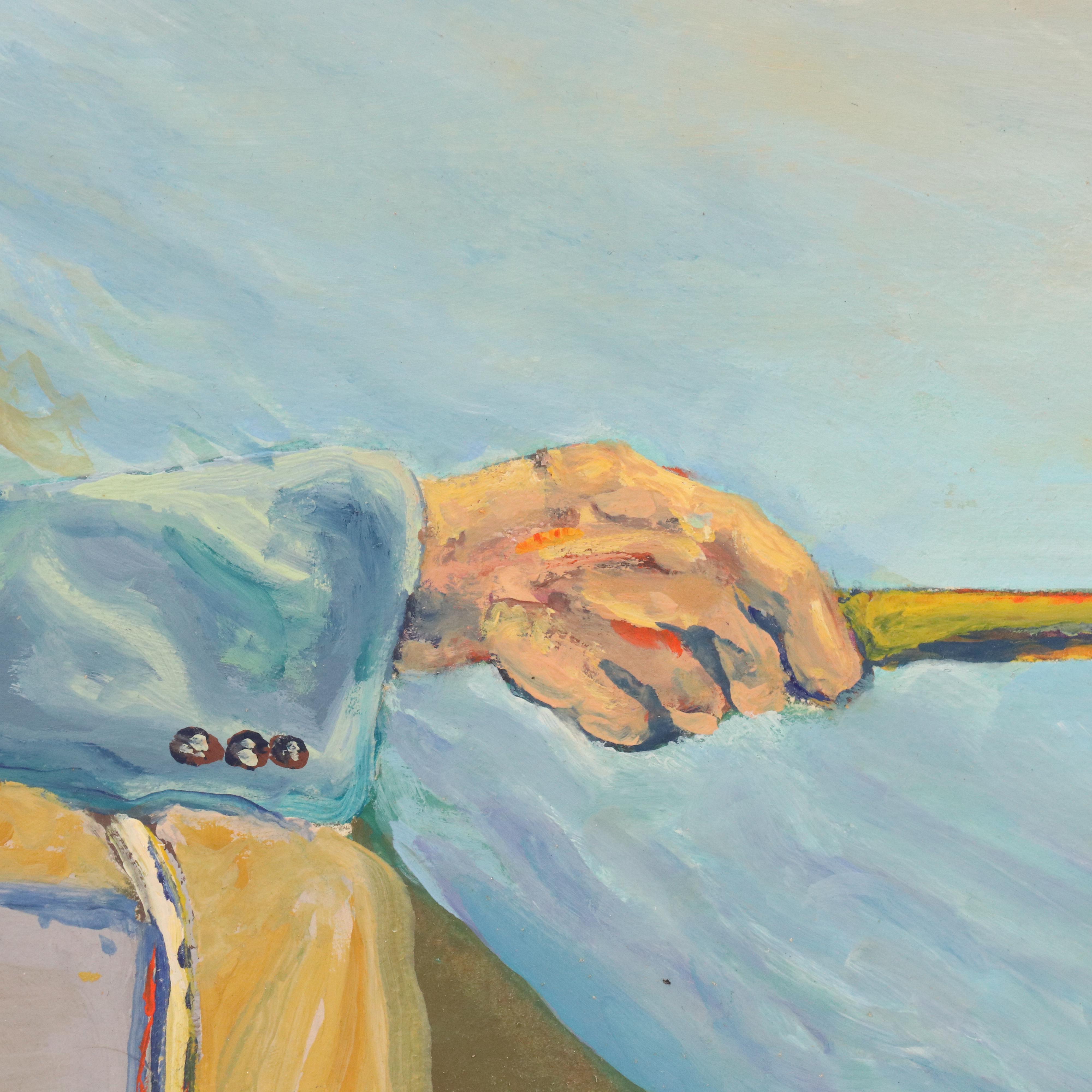 Set of Studies Including Stipple Painting After Claude Monet "Poppy Field..."