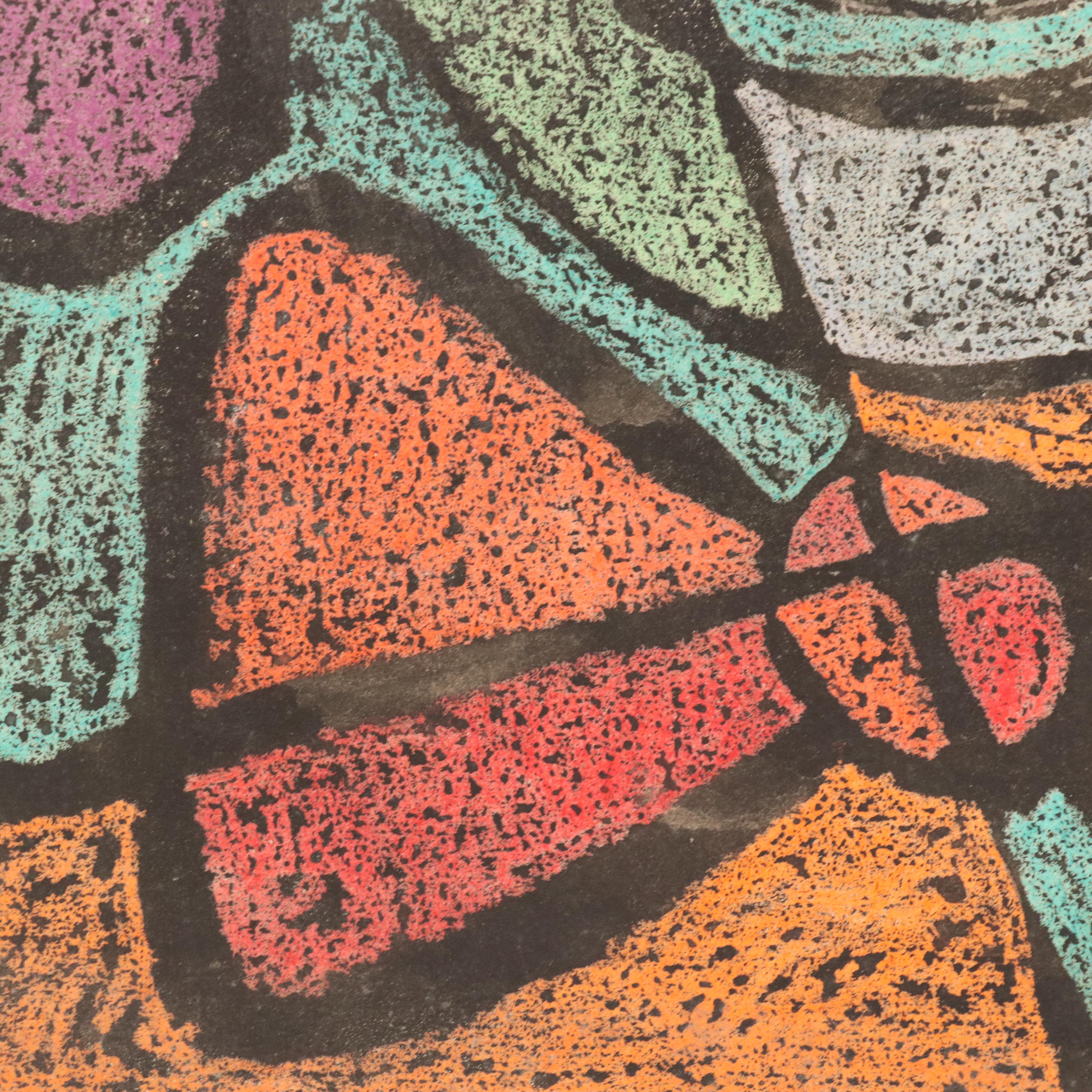 Set of Studies Including Stipple Painting After Claude Monet "Poppy Field..."