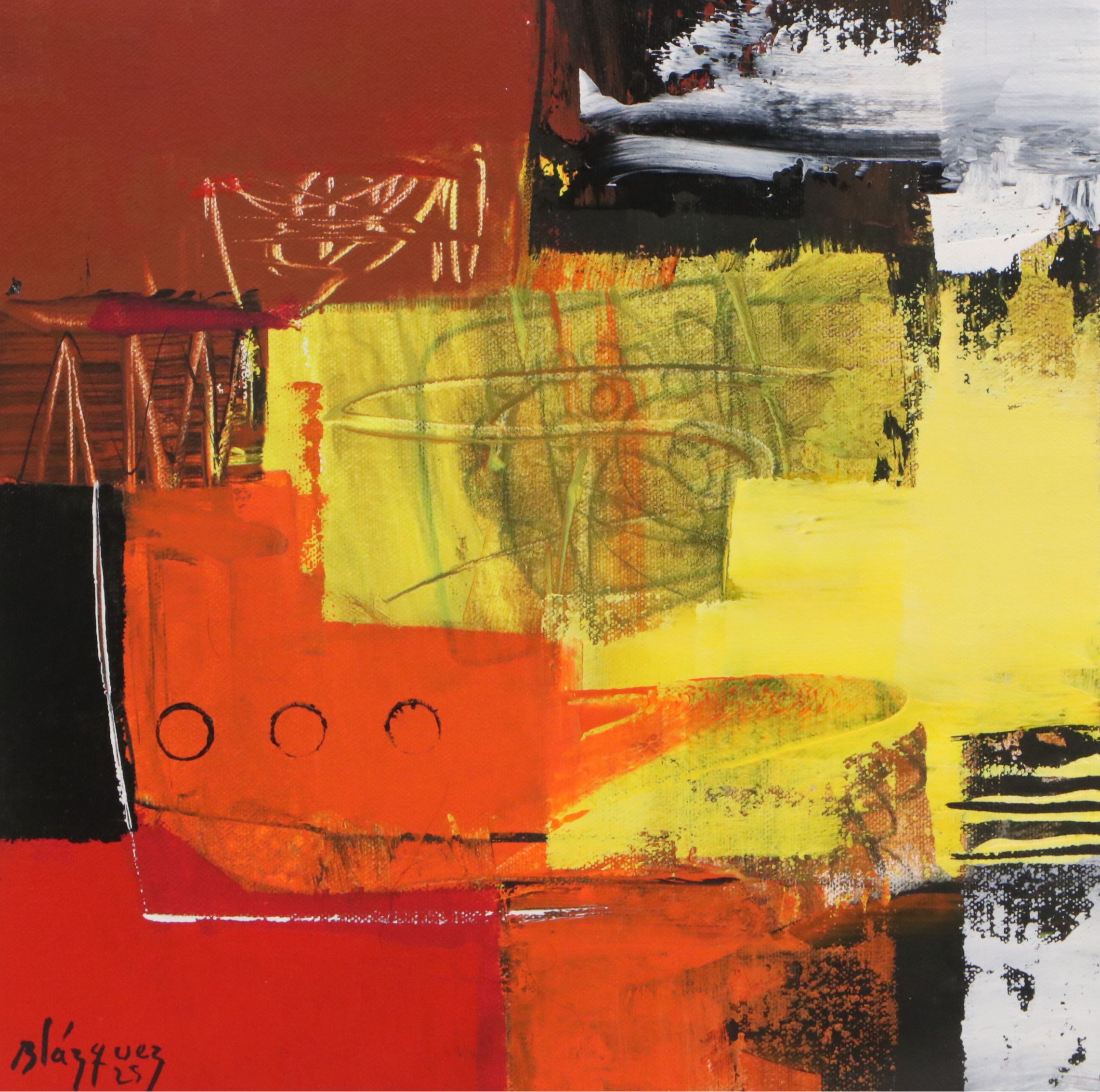 Michel Blázquez Abstract Acrylic Painting, 2025