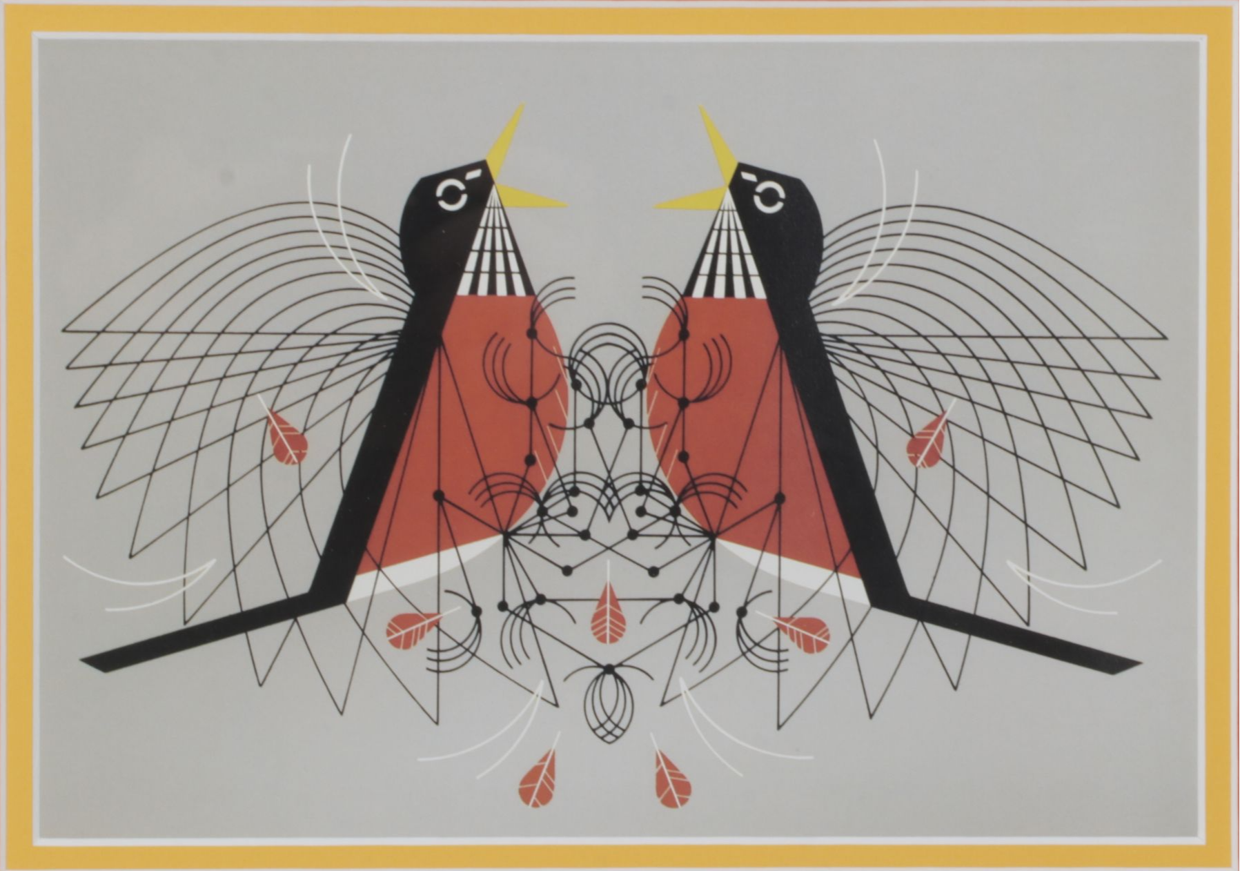 Offset Lithograph After Charley Harper "Round Robin", 1972
