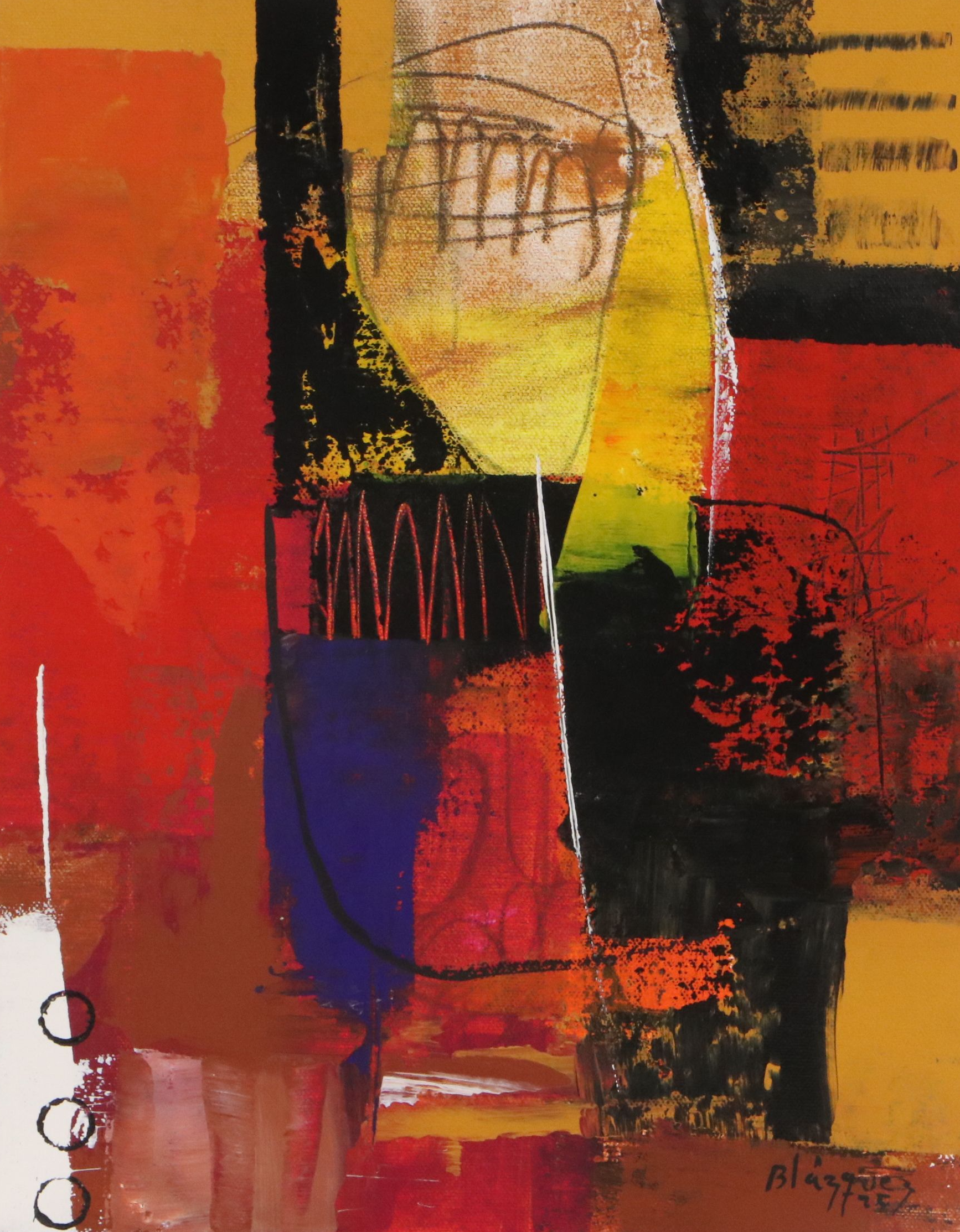 Michel Blázquez Abstract Acrylic Painting, 2025