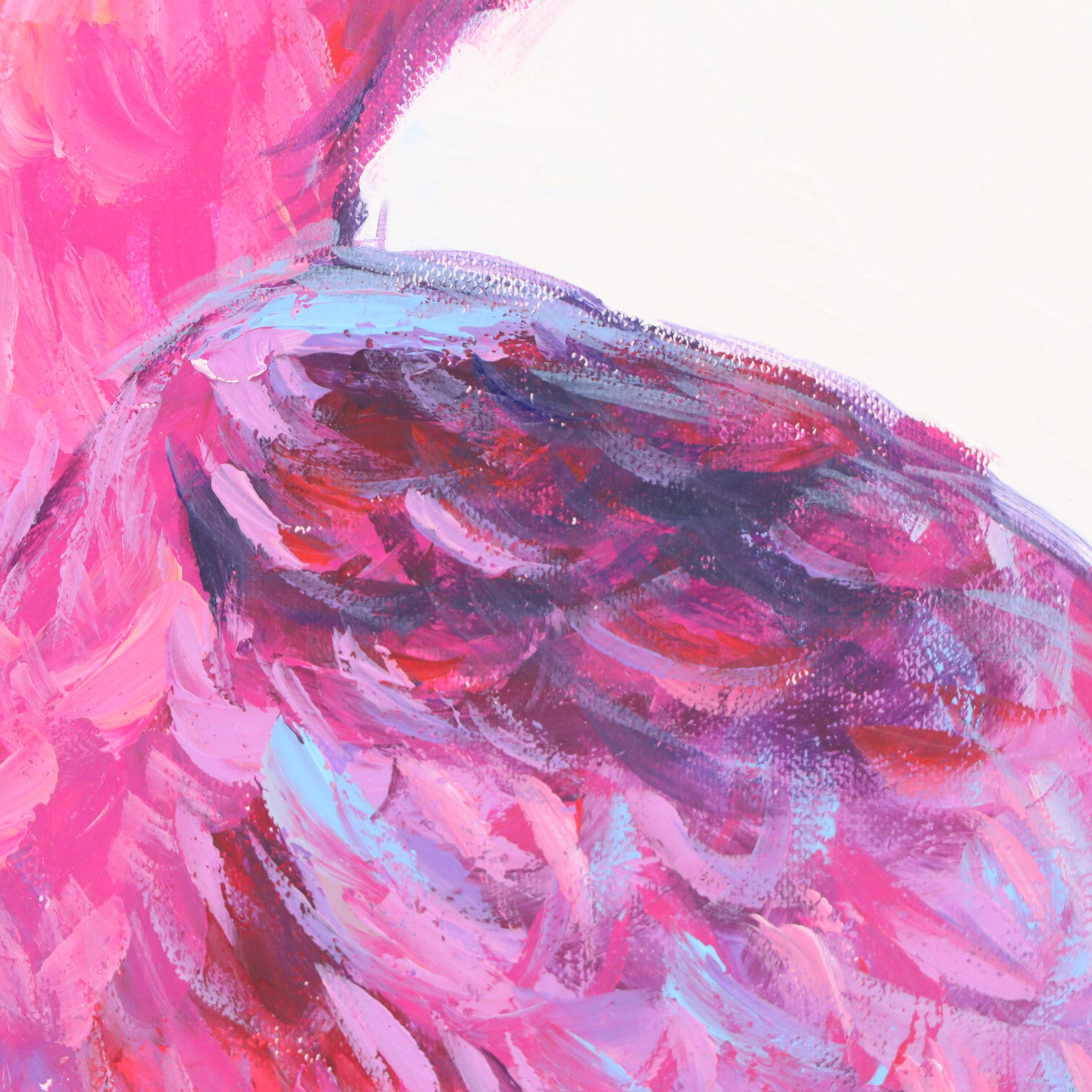 Violetta Rudakova Oil Painting of Peacock, 21st Century