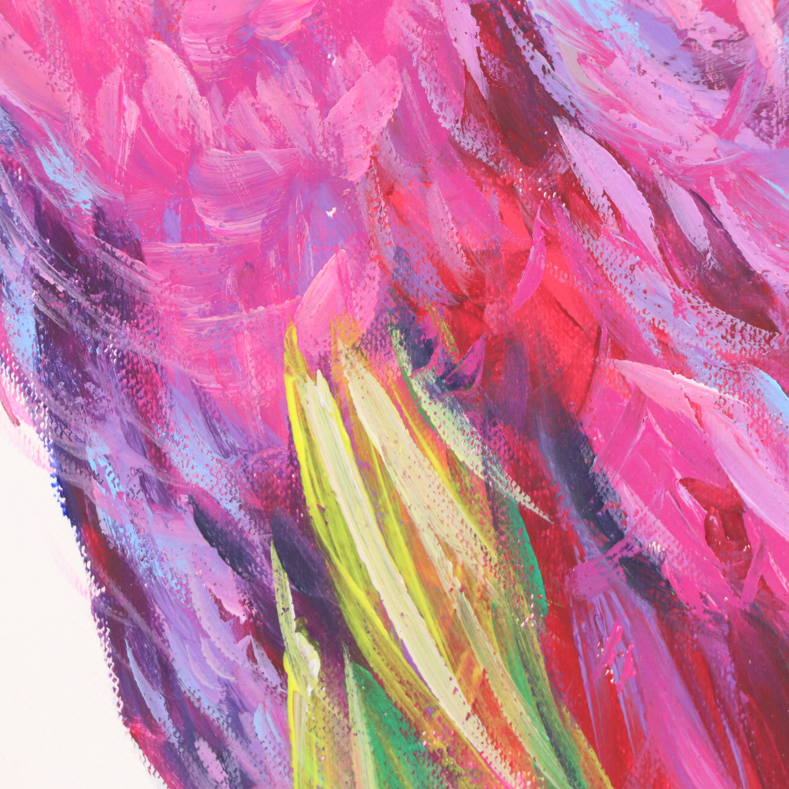 Violetta Rudakova Oil Painting of Peacock, 21st Century