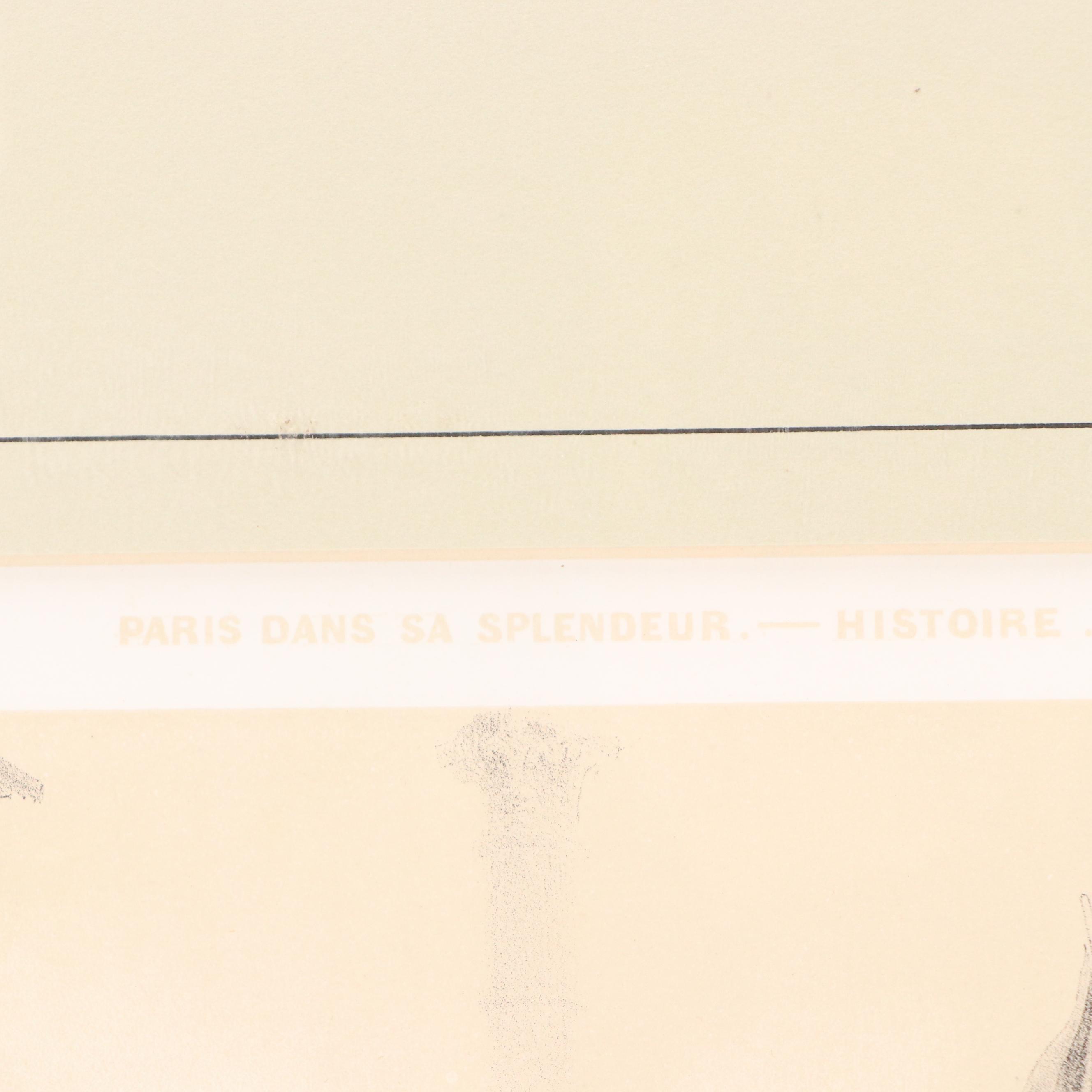 Charpentier Lithograph "M. Affre, Archbishop of Paris, Mortally Wounded," 1855