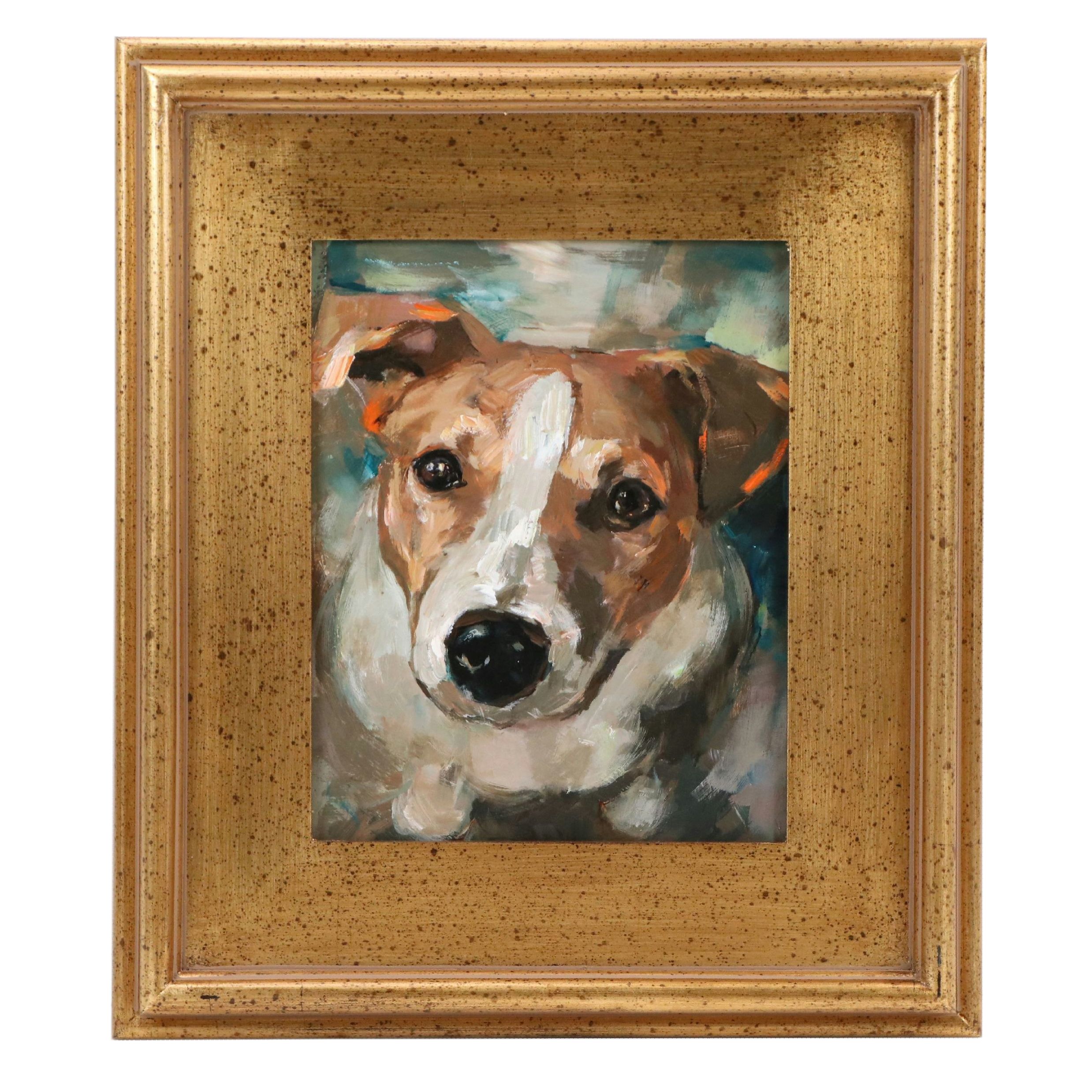 Adam Deda Dog Portrait Oil Painting "Just Jack," 2025