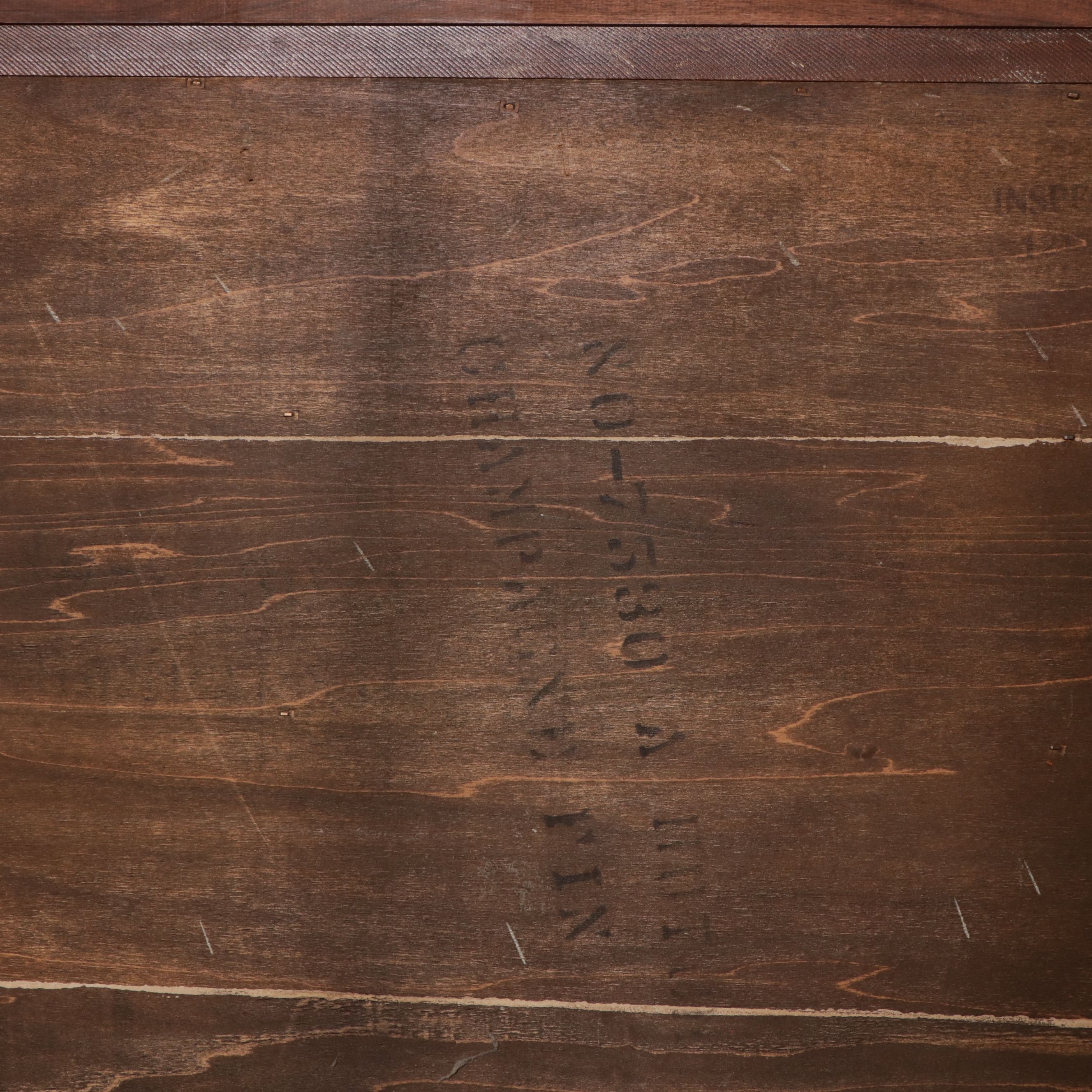 Colonial Style Walnut Finish Hutch, Mid to Late 20th CEntury