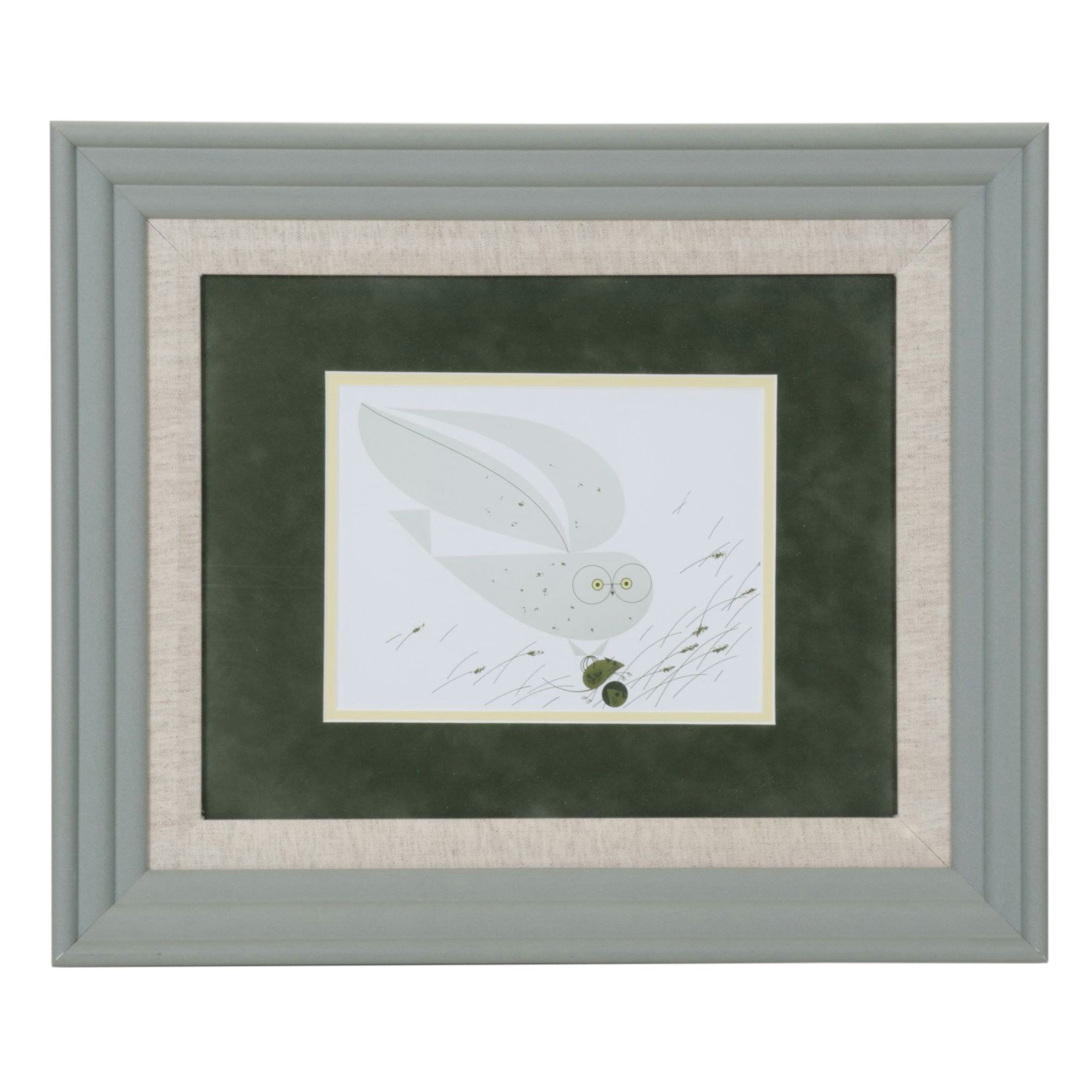 Offset Lithograph After Charley Harper "Snowy Owl", Late 20th Century