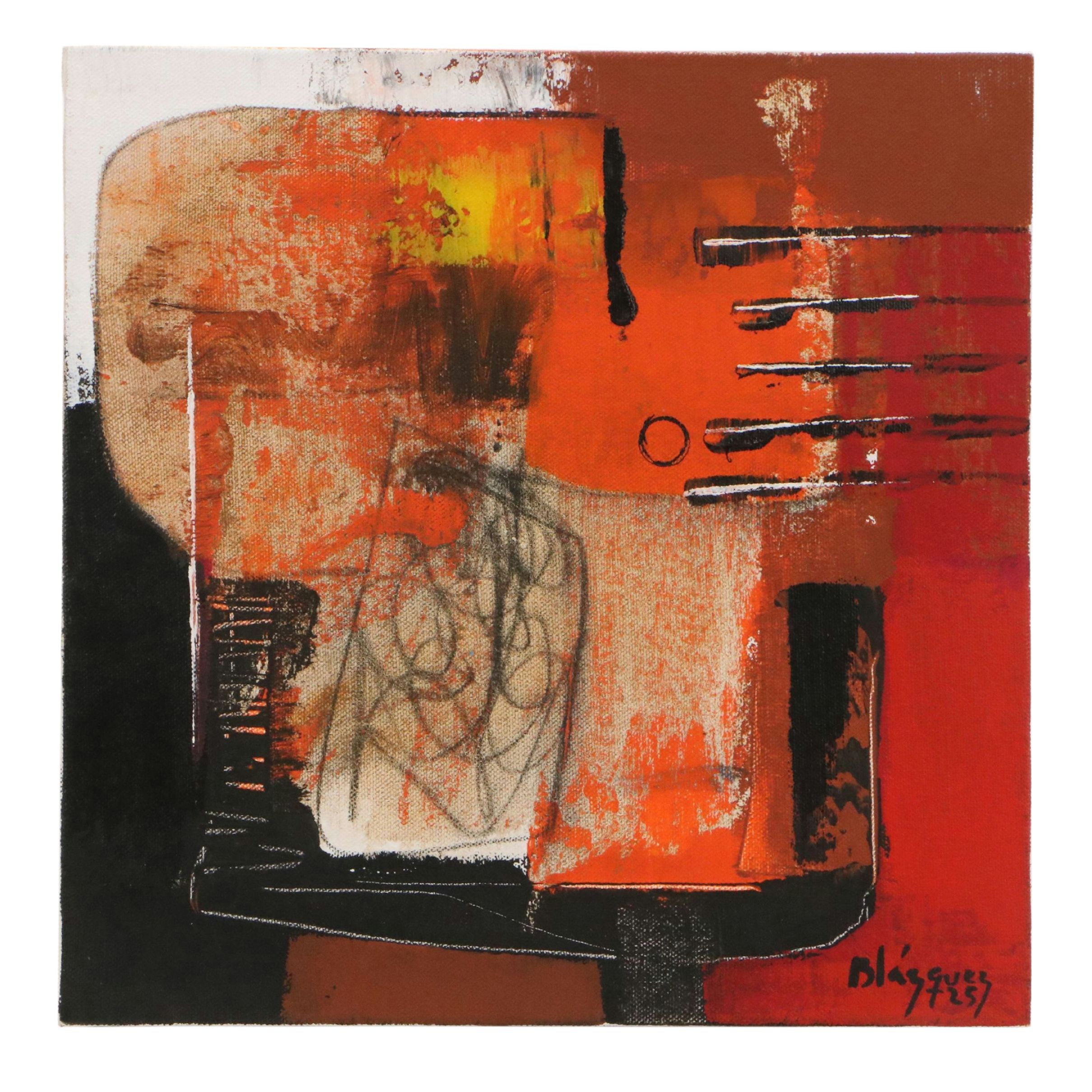 Michel Blázquez Abstract Acrylic Painting, 2025