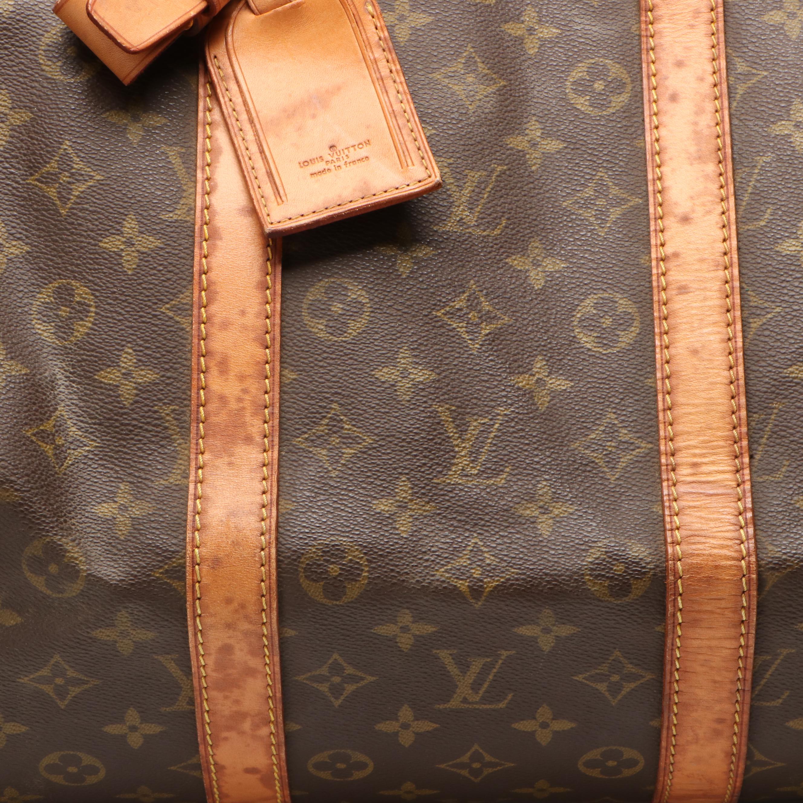 Louis Vuitton Keepall 55 in Monogram Canvas and Vachetta Leather
