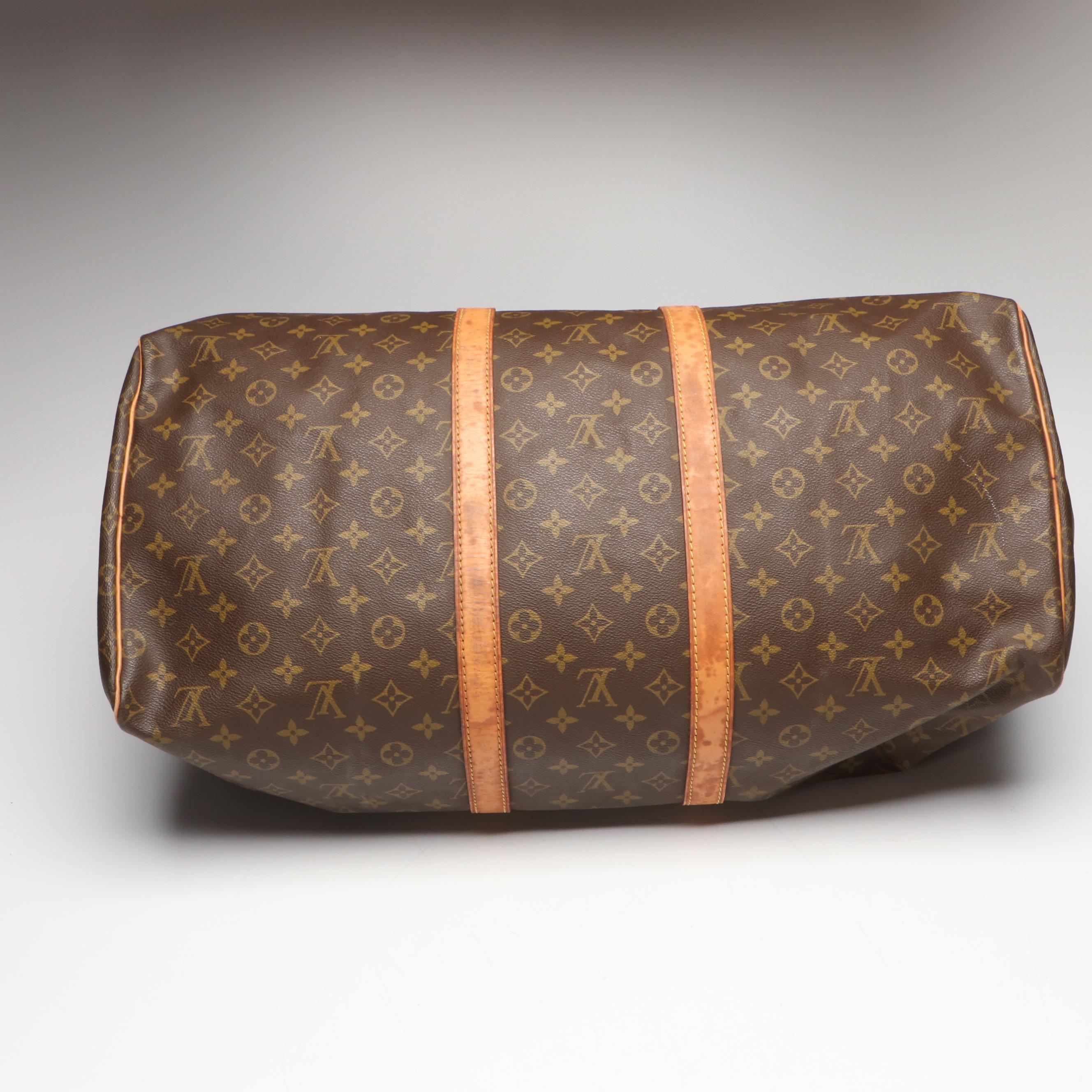 Louis Vuitton Keepall 55 in Monogram Canvas and Vachetta Leather