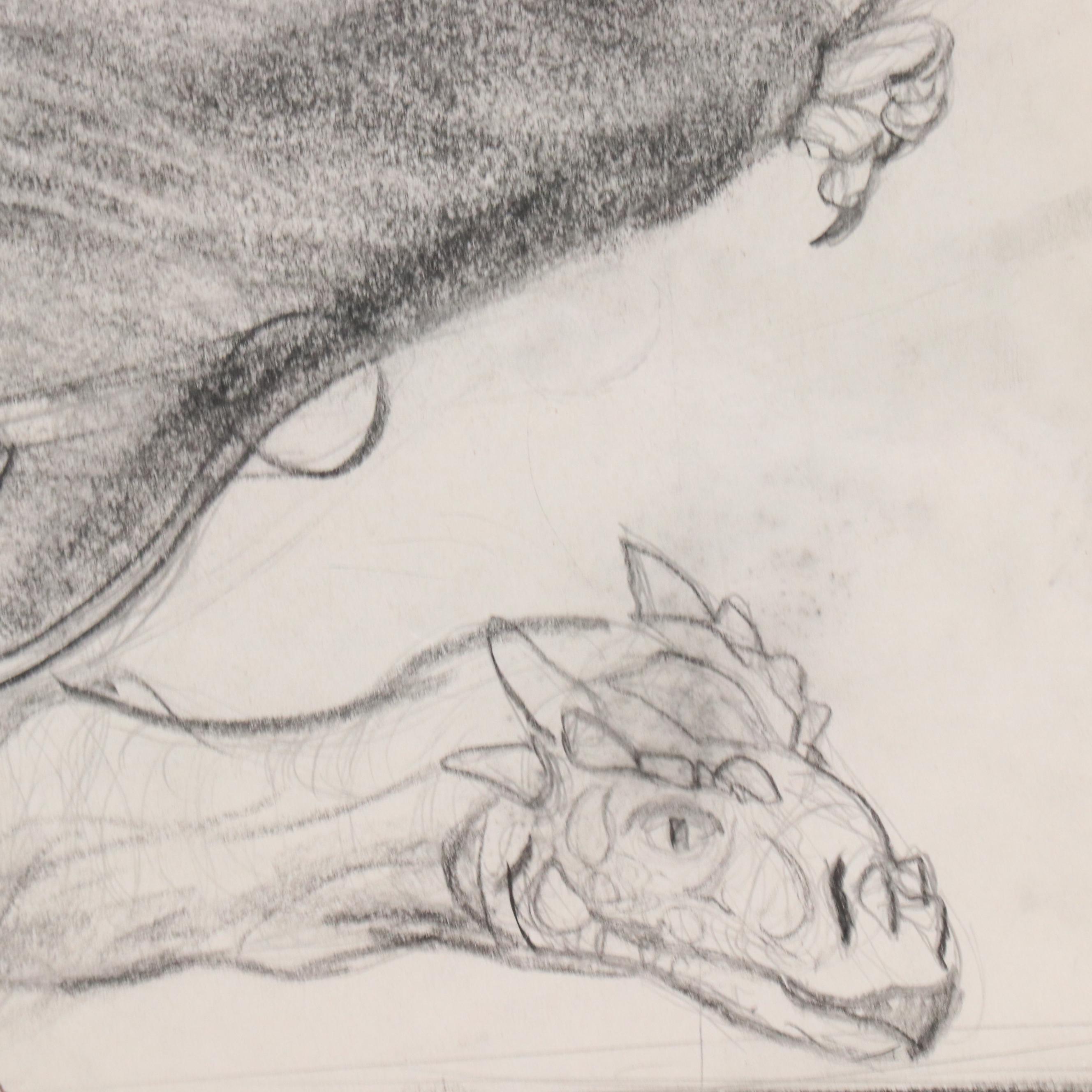 Ben Farrell Charcoal and Graphite Studies, Including Fantasy Illustrations