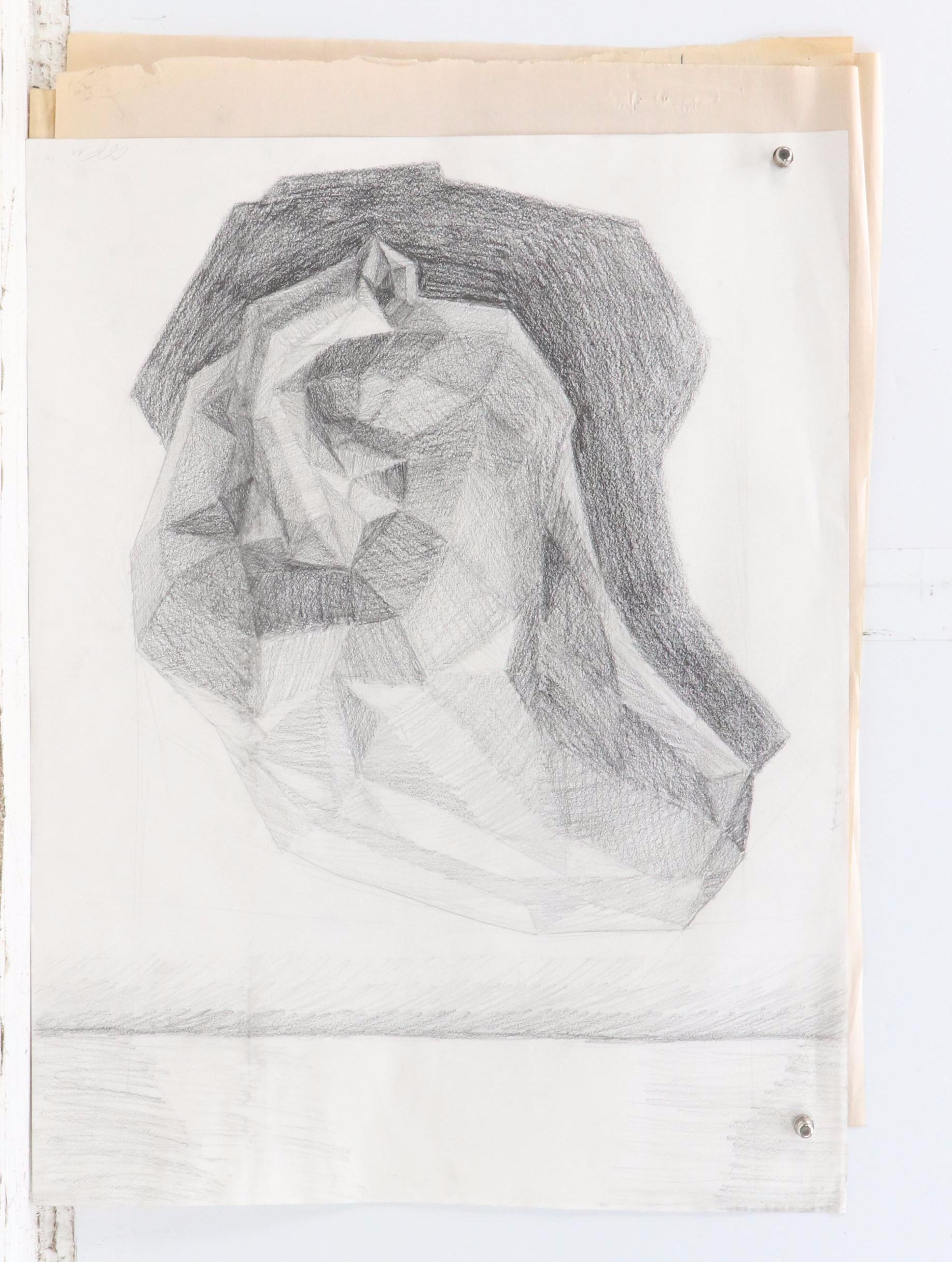 Ben Farrell Charcoal and Graphite Studies, Including Fantasy Illustrations