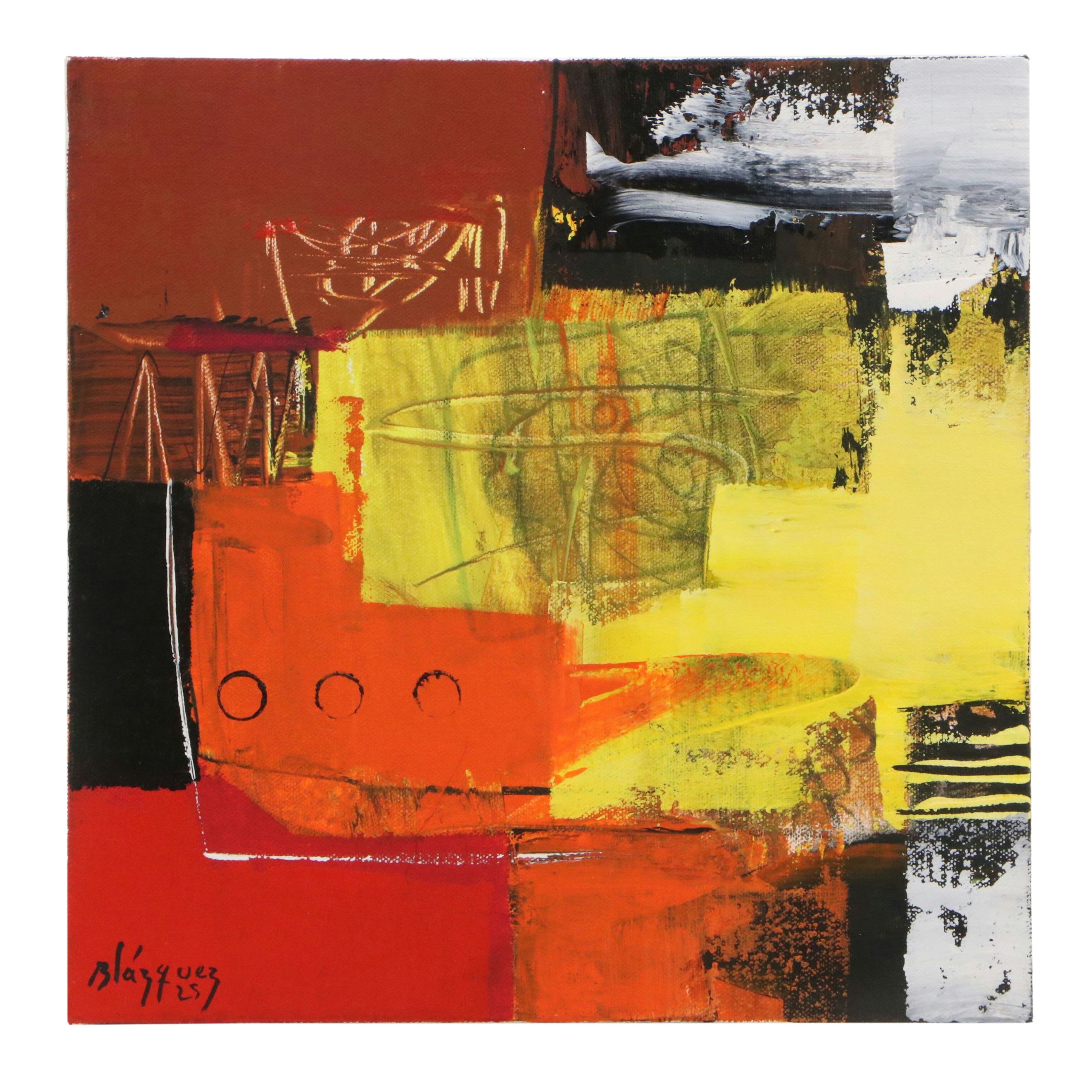 Michel Blázquez Abstract Acrylic Painting, 2025