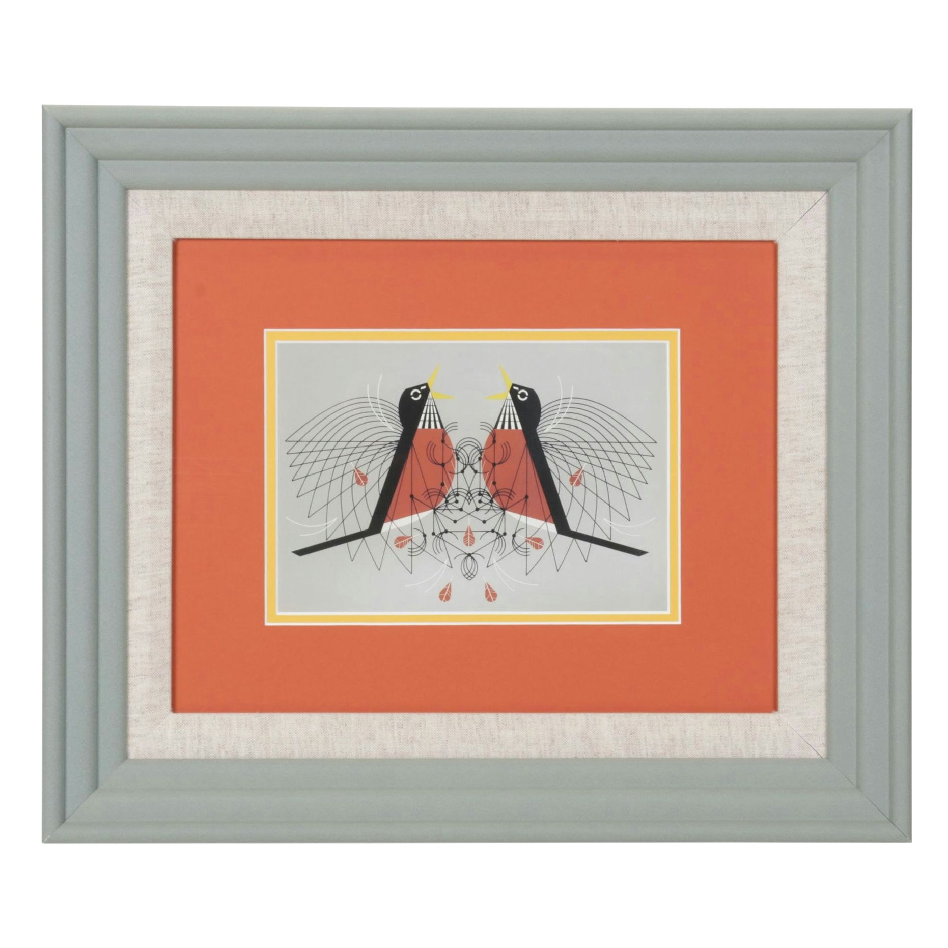 Offset Lithograph After Charley Harper "Round Robin", 1972