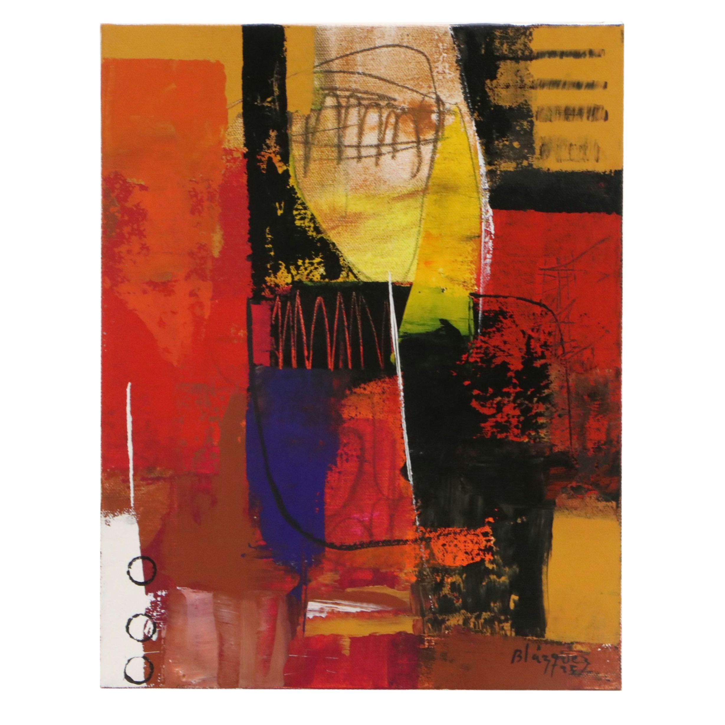 Michel Blázquez Abstract Acrylic Painting, 2025