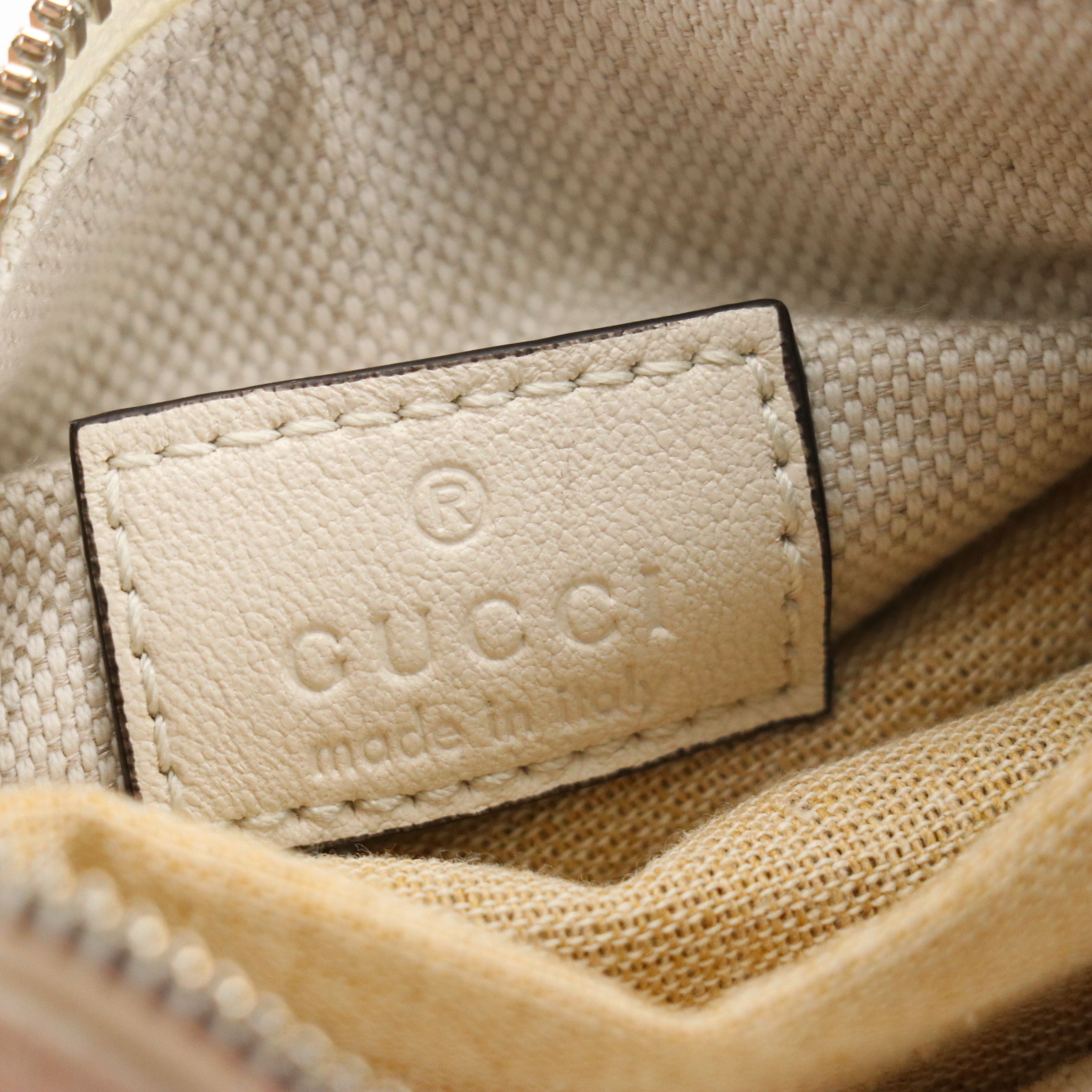Gucci Mini Blondie Barrel Shoulder Bag in Ivory Diagonal Quilted Calf Leather