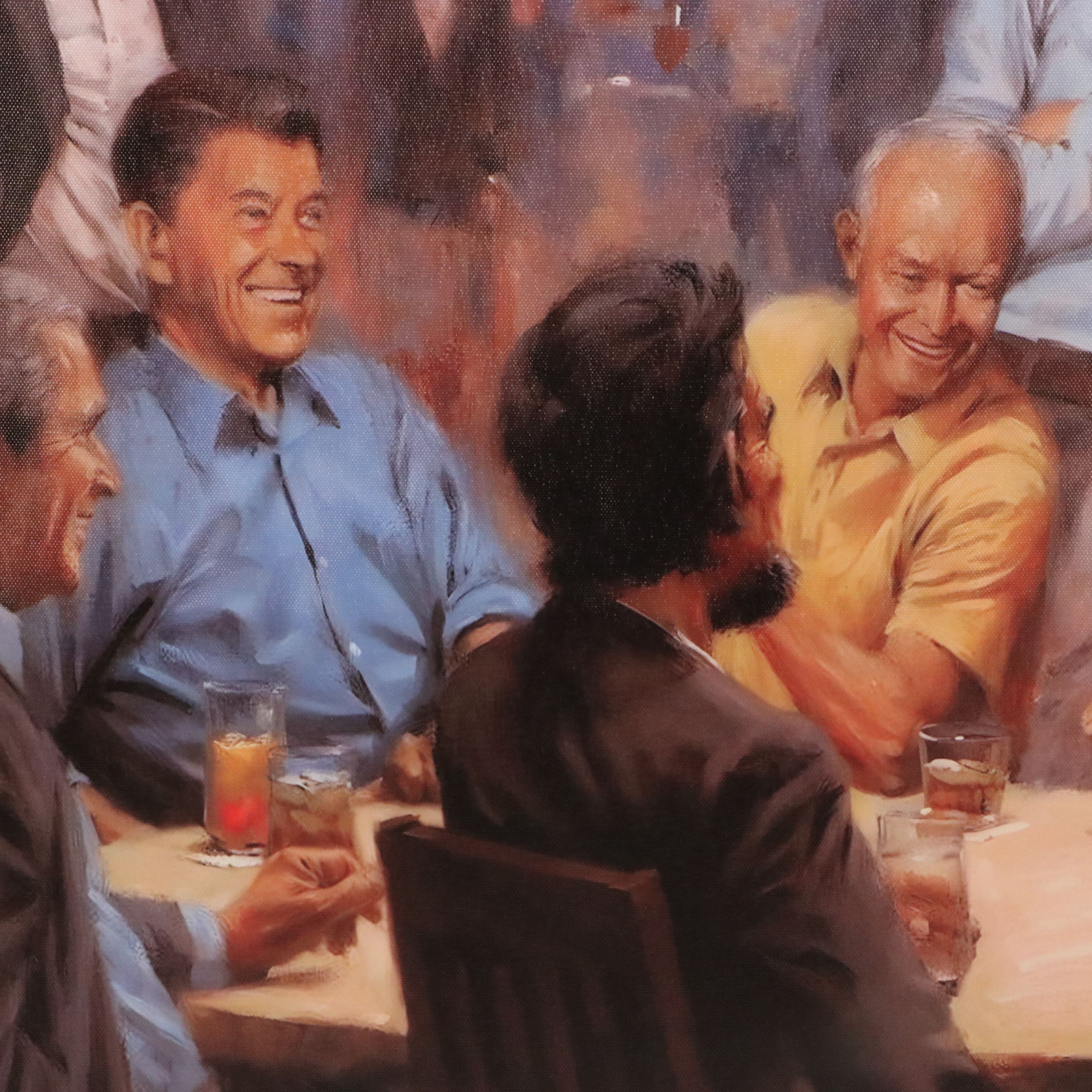A.I. Generated Giclée of Donald Trump with Past Presidents, 21st Century