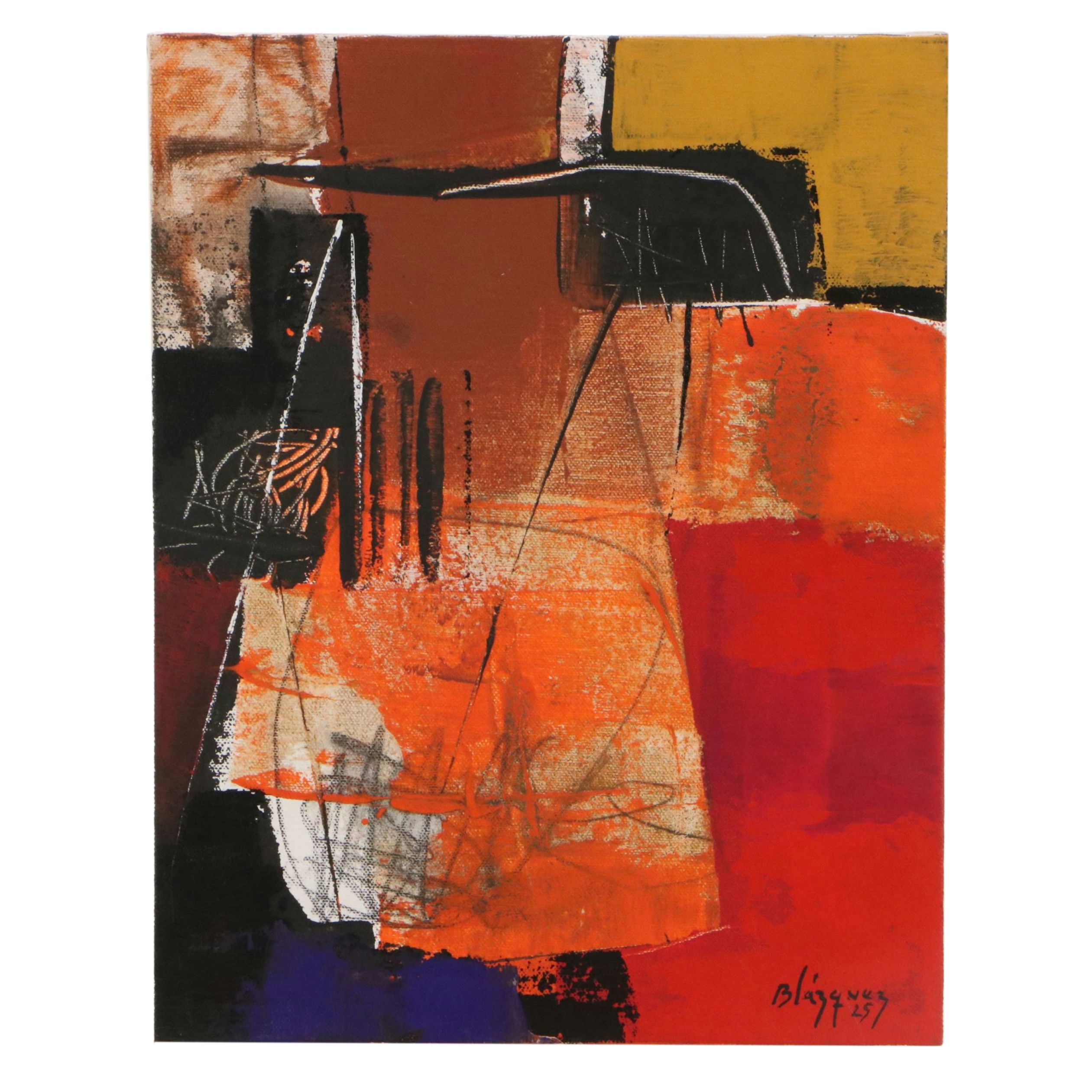 Michel Blázquez Abstract Acrylic Painting, 2025