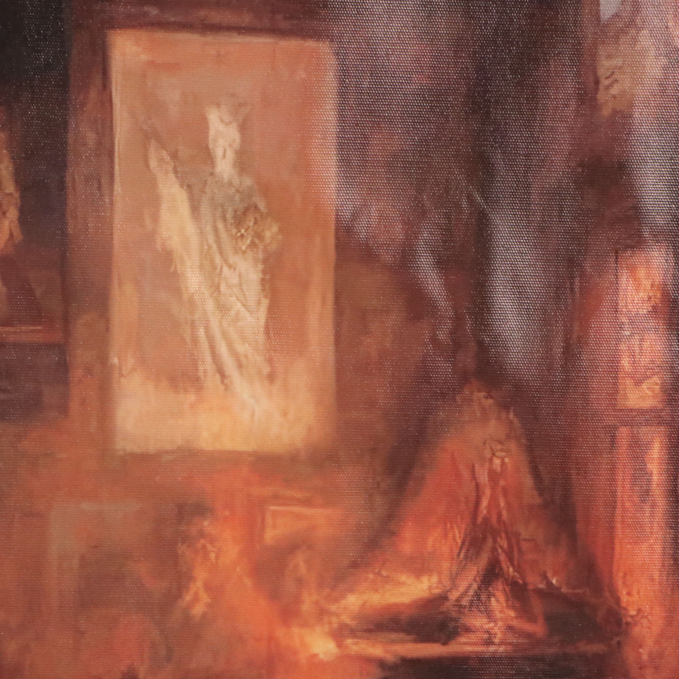 A.I. Generated Giclée of Donald Trump in Study, 21st Century