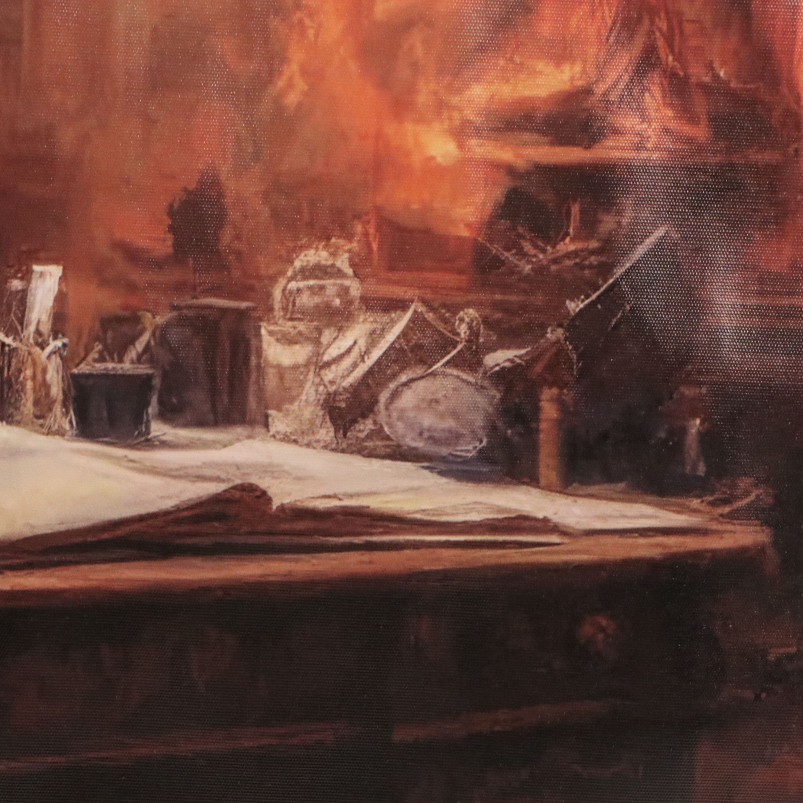 A.I. Generated Giclée of Donald Trump in Study, 21st Century