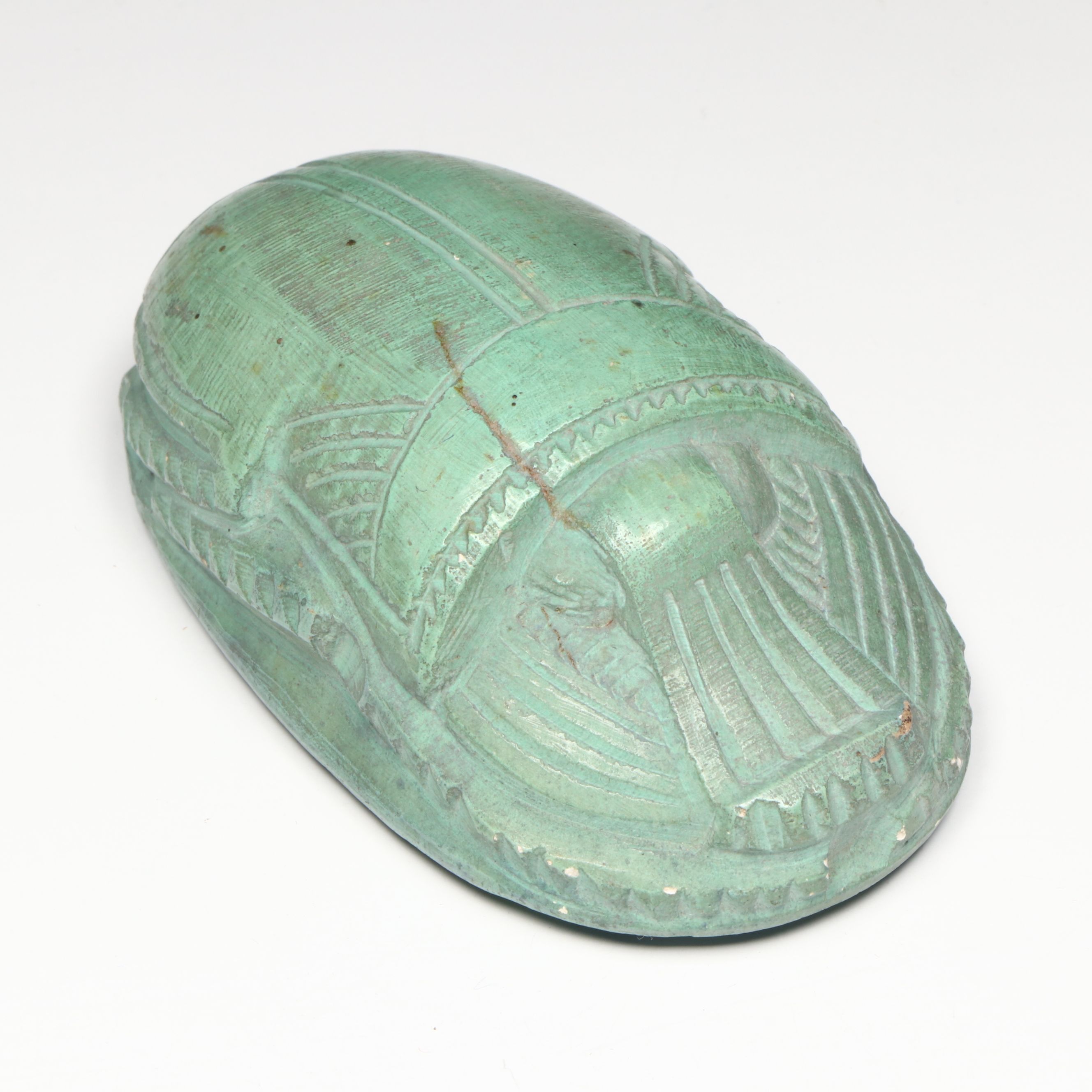 Antique Grand Tour and Egyptian Souvenir Carved Stone and Faïence Scarabs