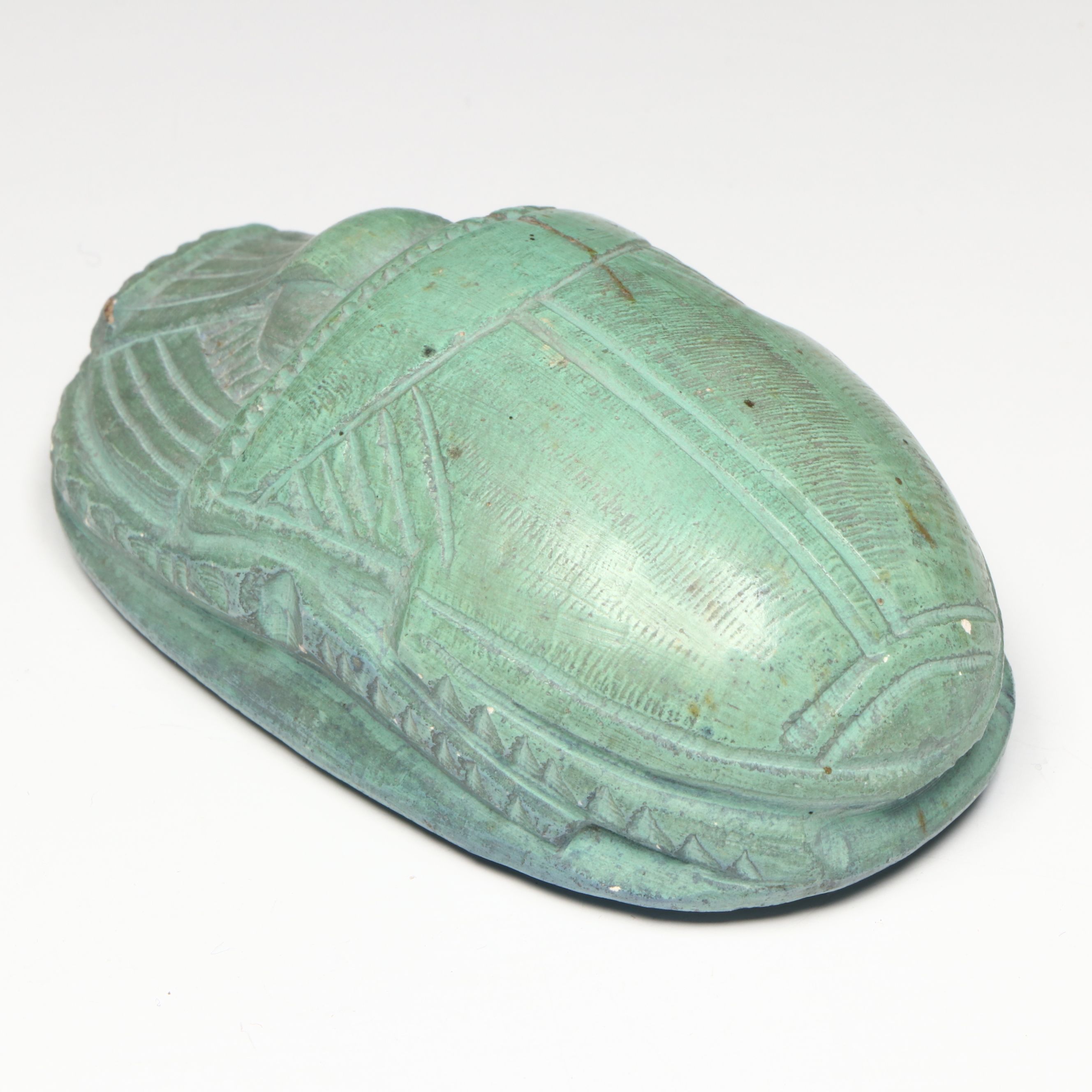 Antique Grand Tour and Egyptian Souvenir Carved Stone and Faïence Scarabs