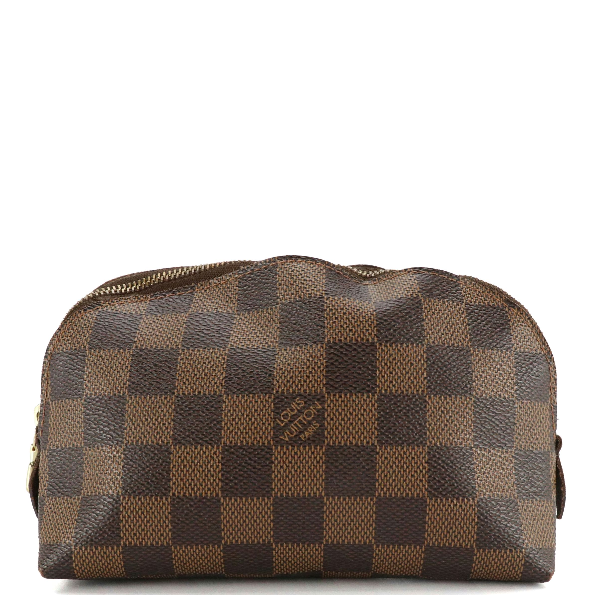Louis Vuitton Cosmetic Zip Bag in Damier Ebene Canvas