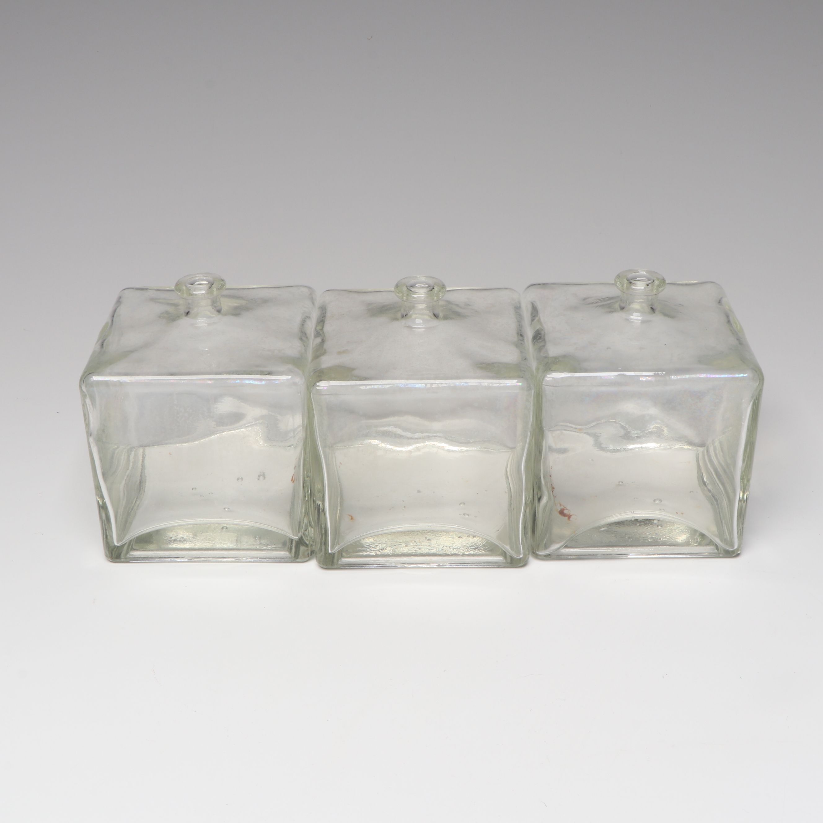 Antique and Vintage Pressed and Colored Glass Vials and Perfume Bottles