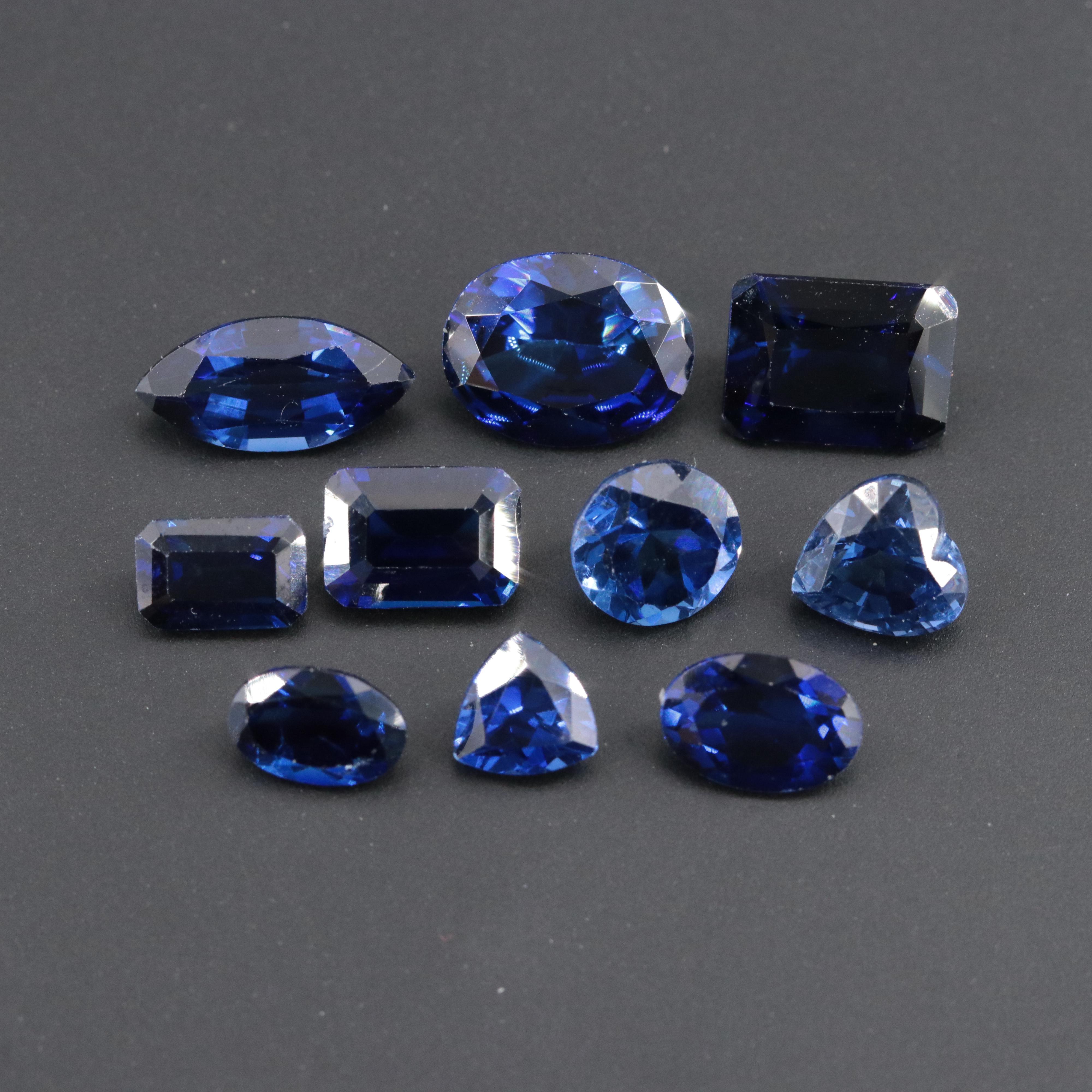 Loose 12.10 CTW Lab Grown Sapphires
