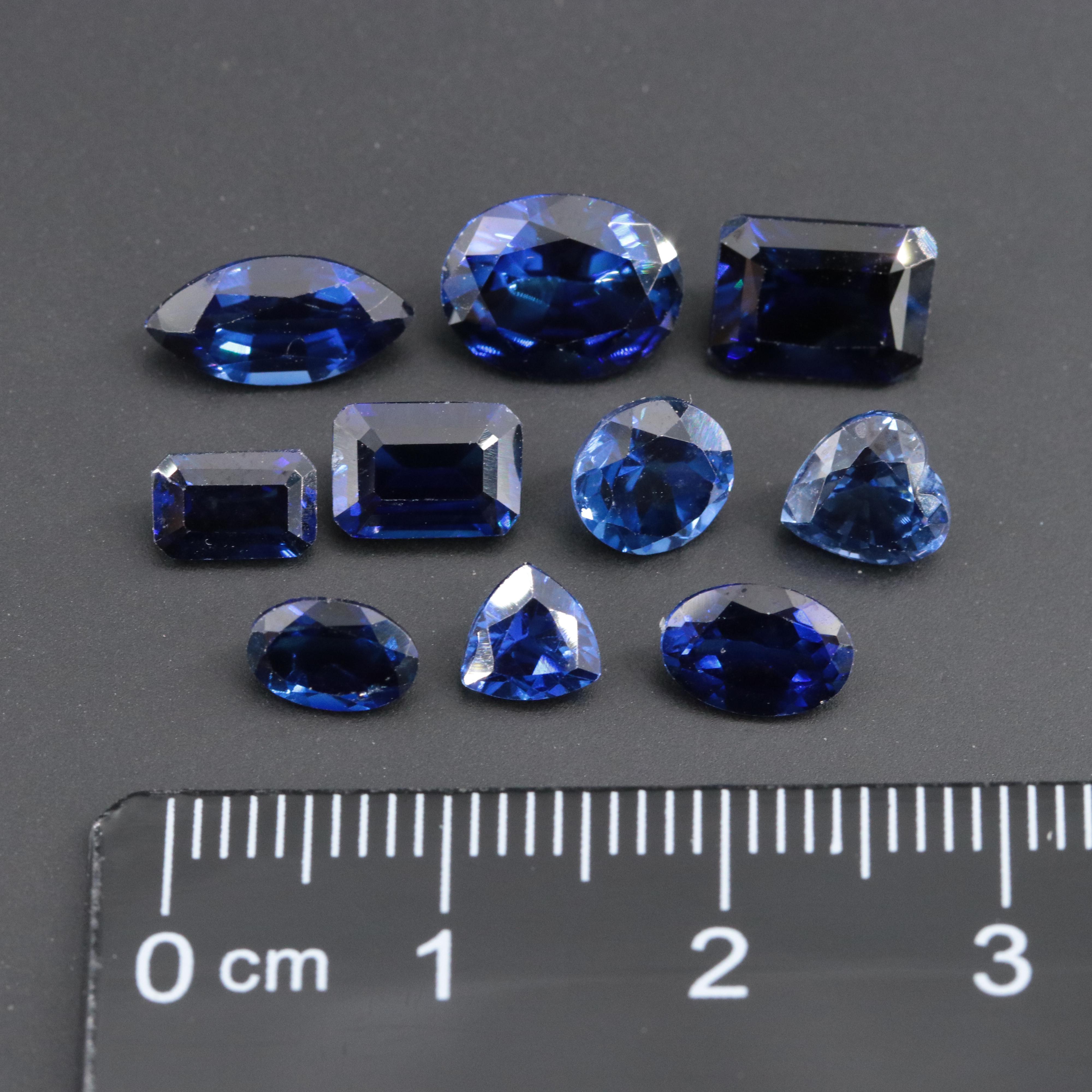 Loose 12.10 CTW Lab Grown Sapphires