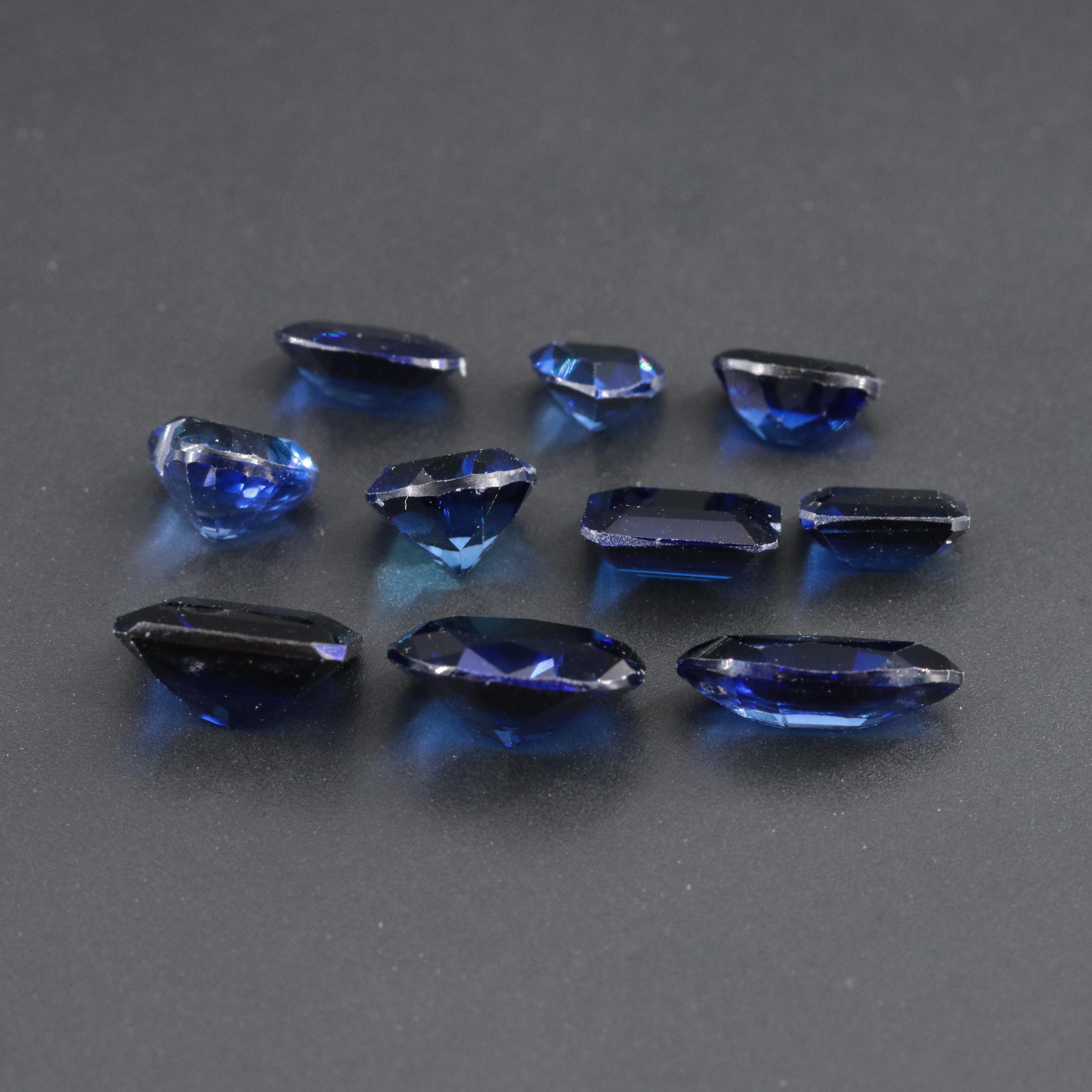 Loose 12.10 CTW Lab Grown Sapphires