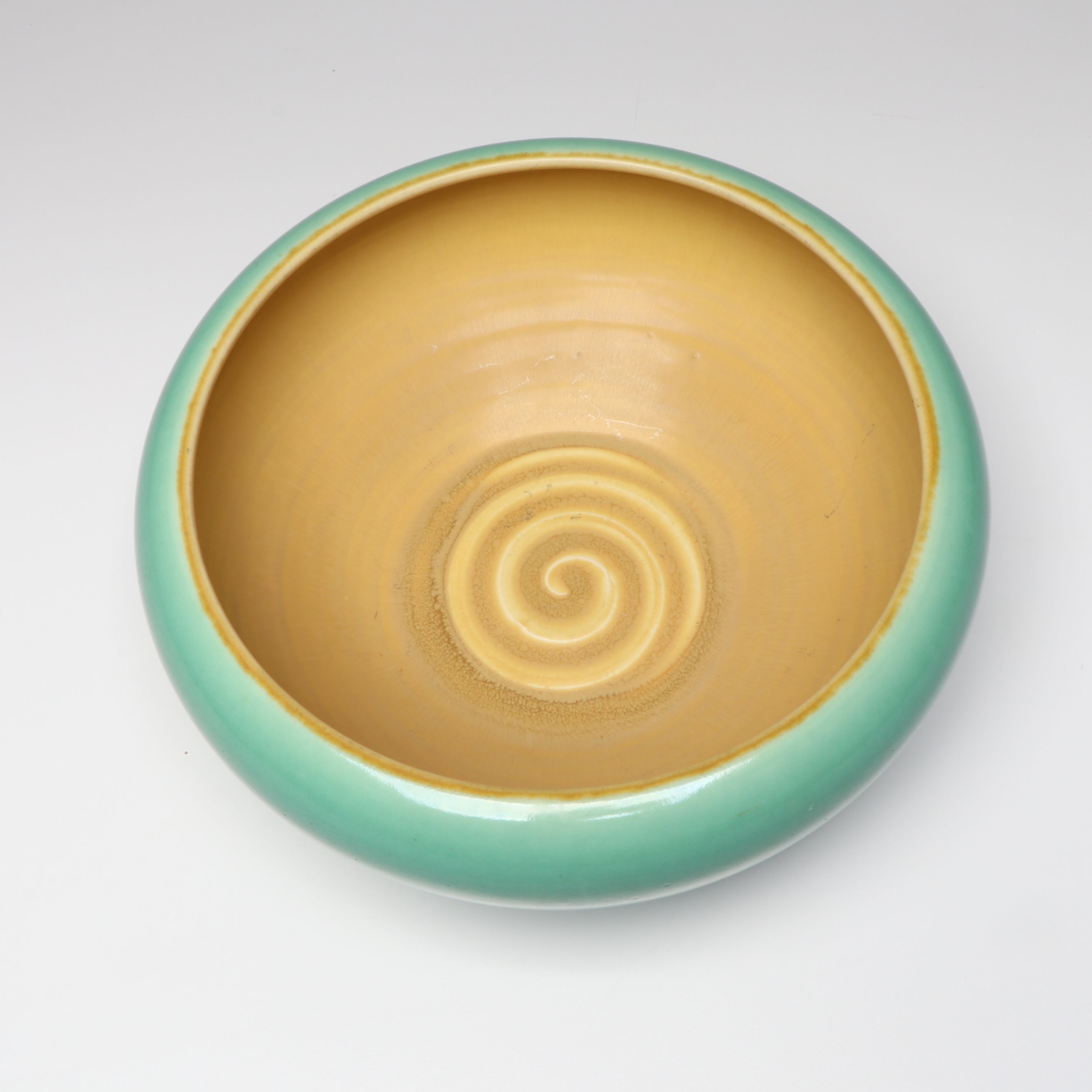 Rookwood Pottery Two-Tone Wheel Thrown Low Bowl, 1921