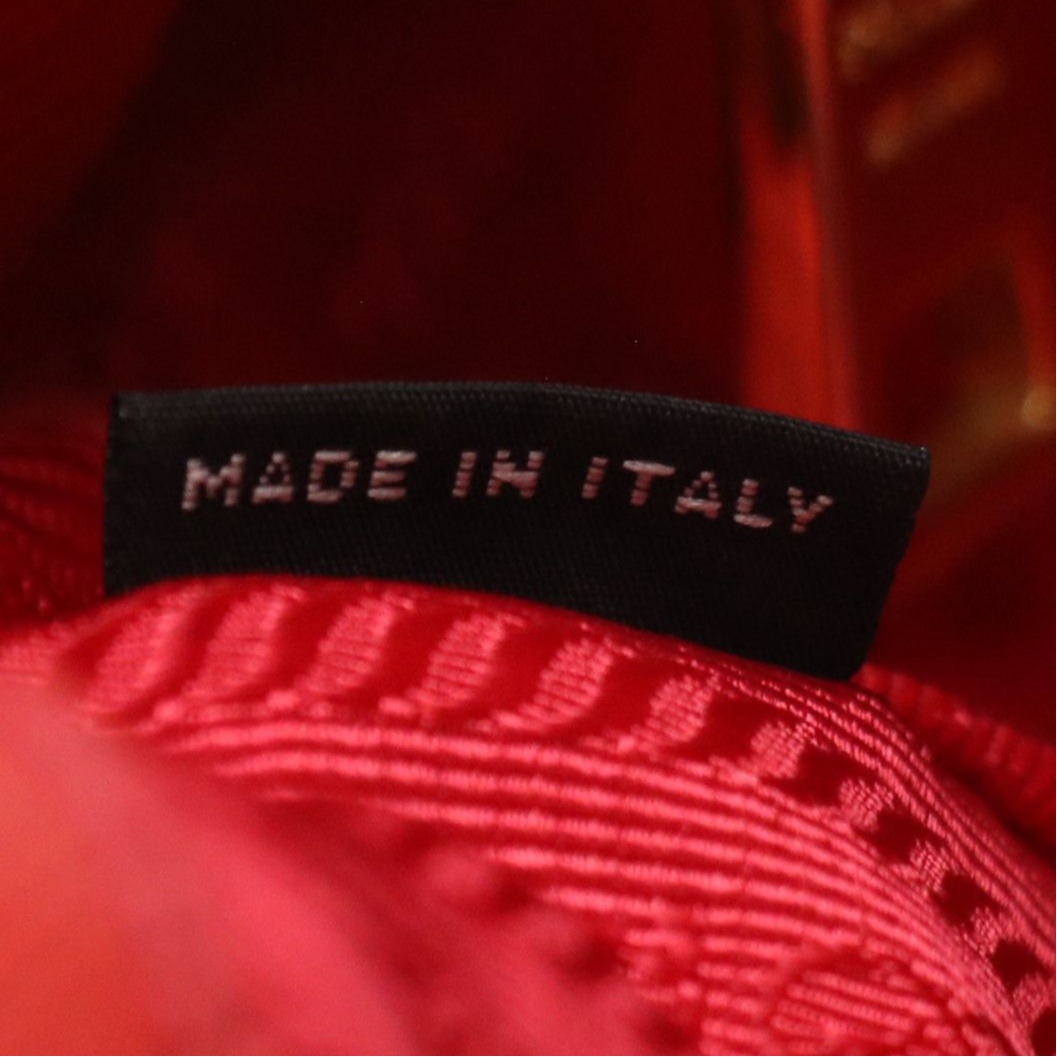 Prada Double Zip Galleria Two-Way Tote Bag in Red Saffiano Lux Leather