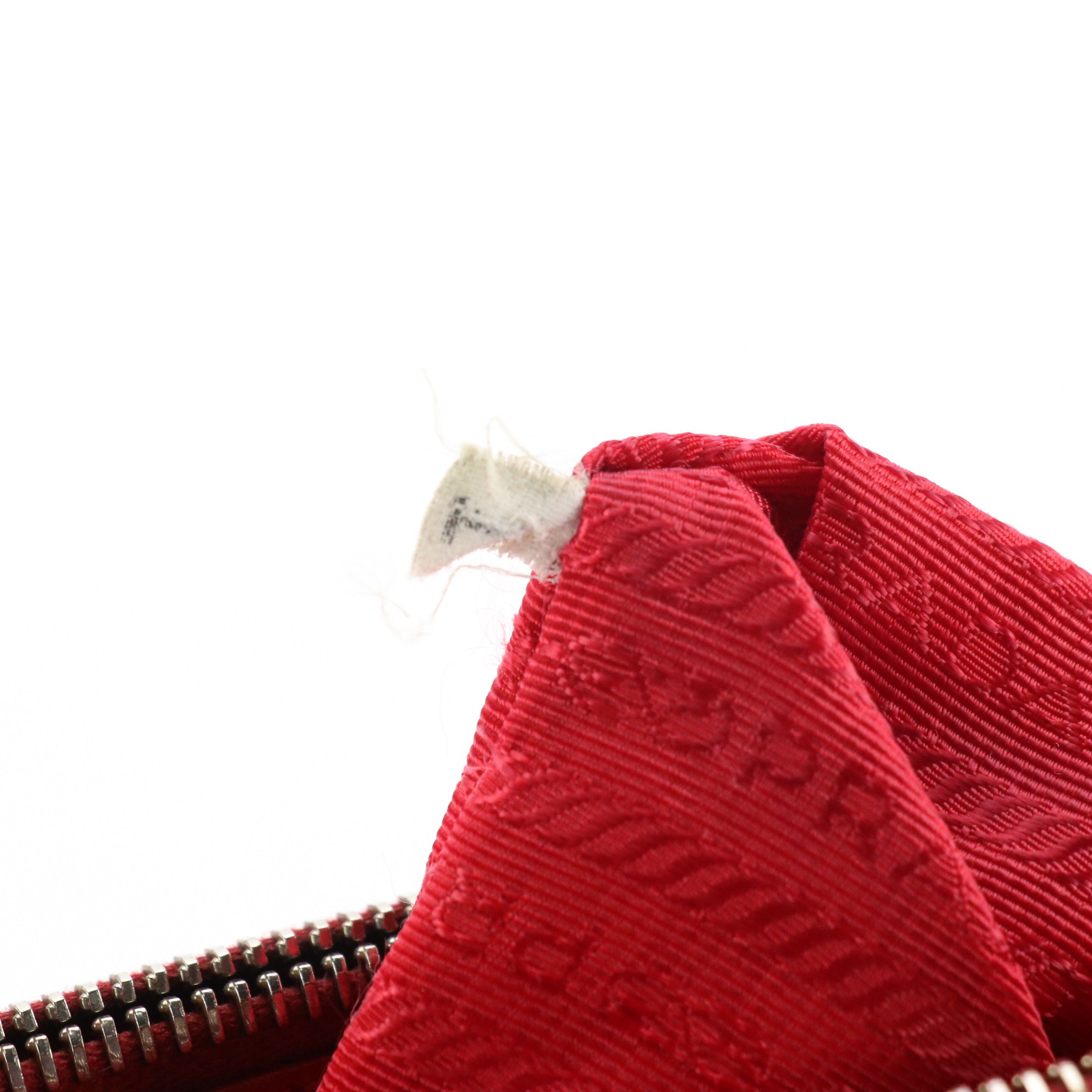 Prada Double Zip Galleria Two-Way Tote Bag in Red Saffiano Lux Leather