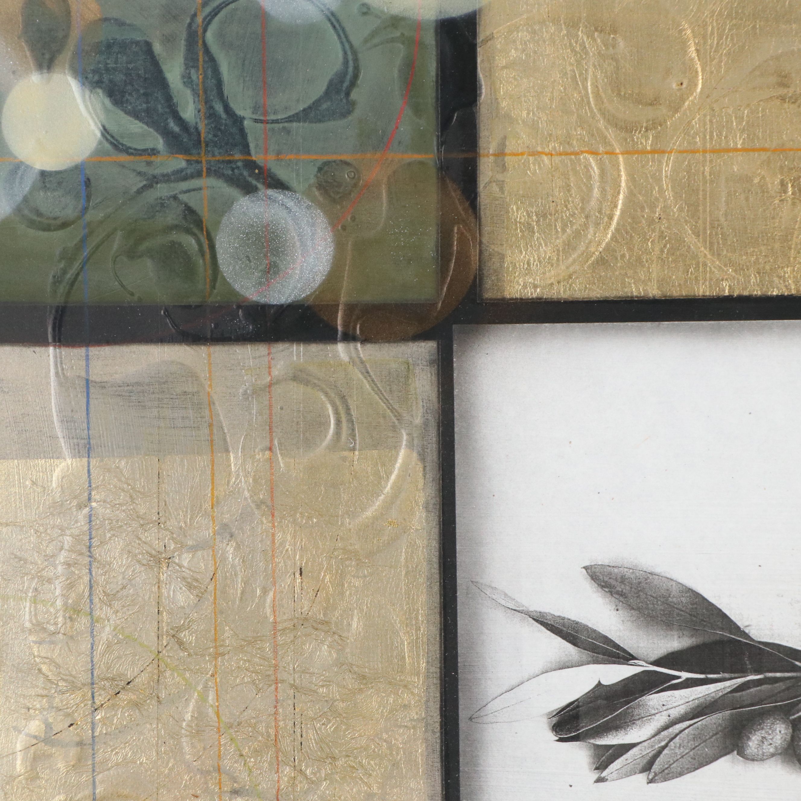 Mixed Media Composition "Niwa #514," 21st Century