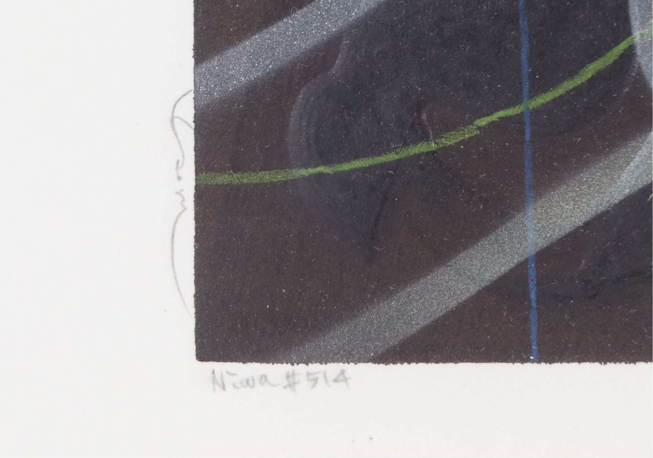 Mixed Media Composition "Niwa #514," 21st Century