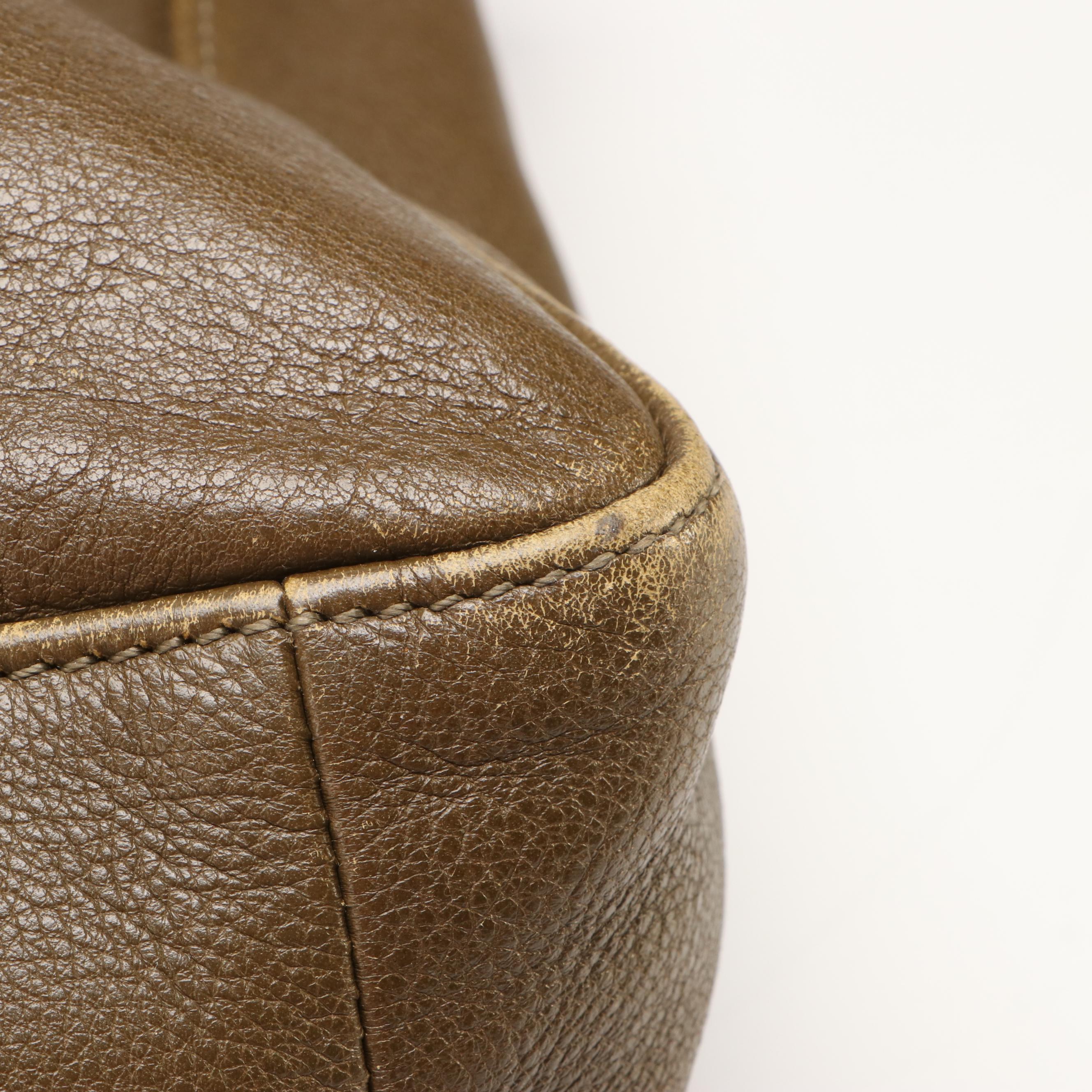 Longchamp 3D S Crossbody Handbag in Khaki Leather