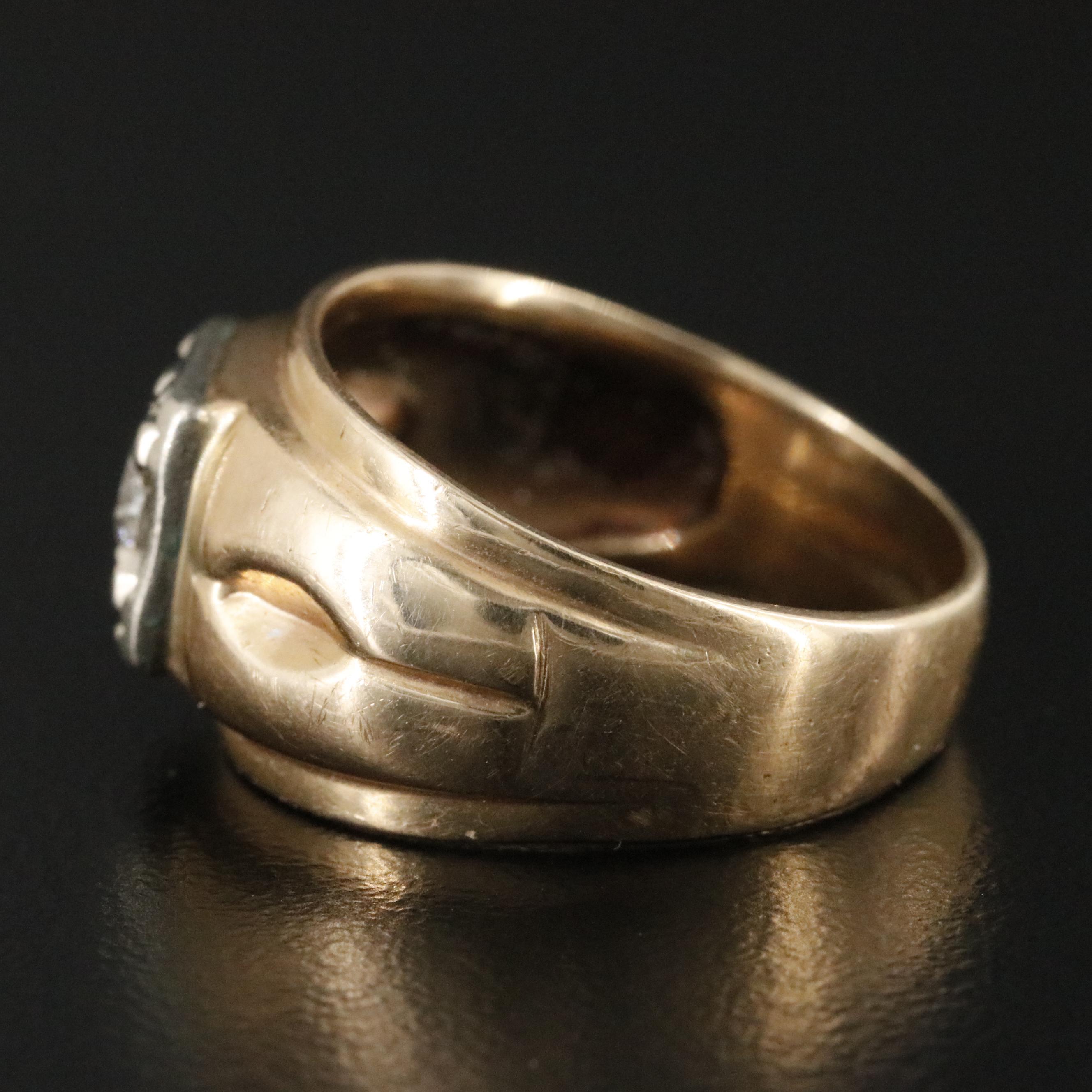 Vintage 10K 0.21 CT Diamond Solitaire Ring