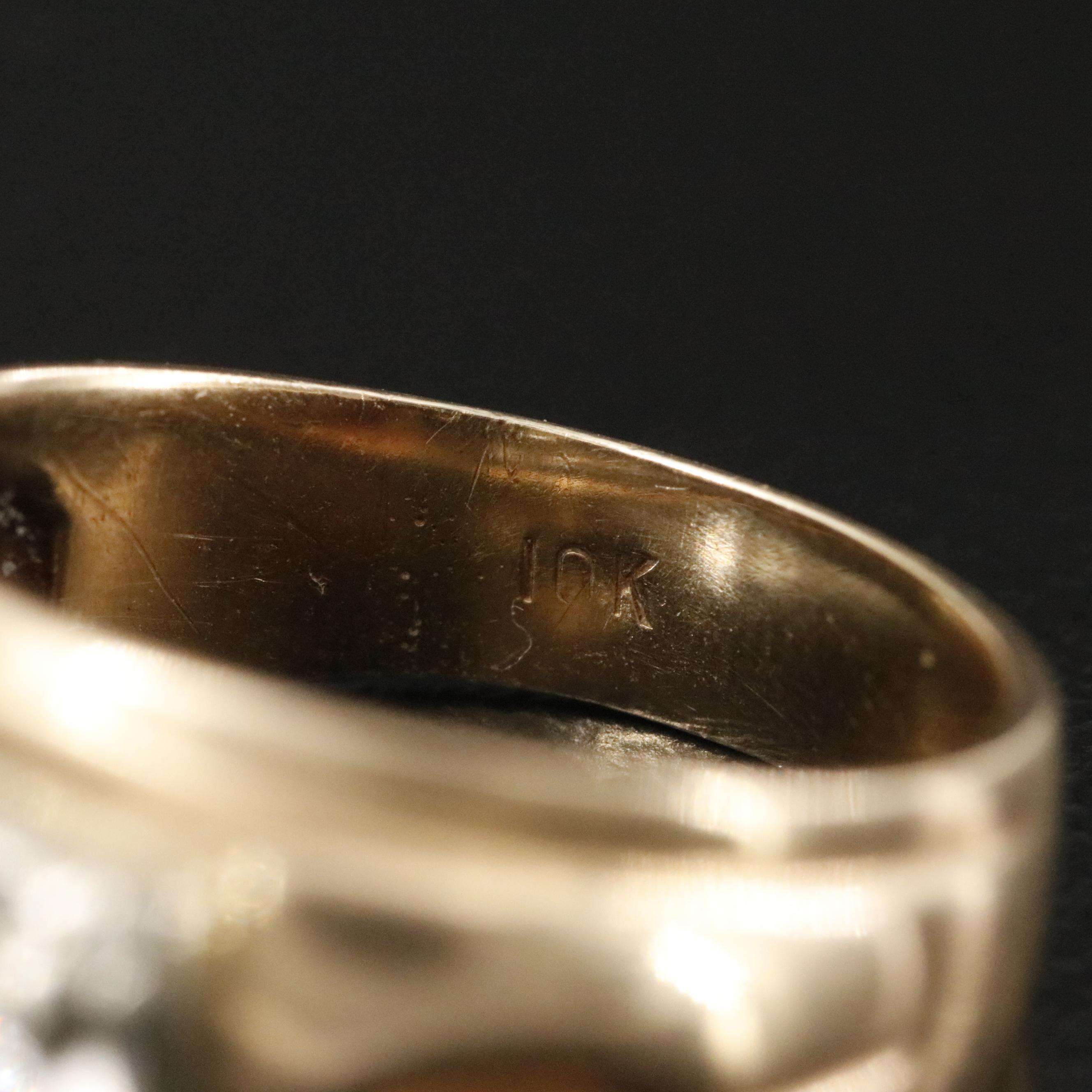 Vintage 10K 0.21 CT Diamond Solitaire Ring